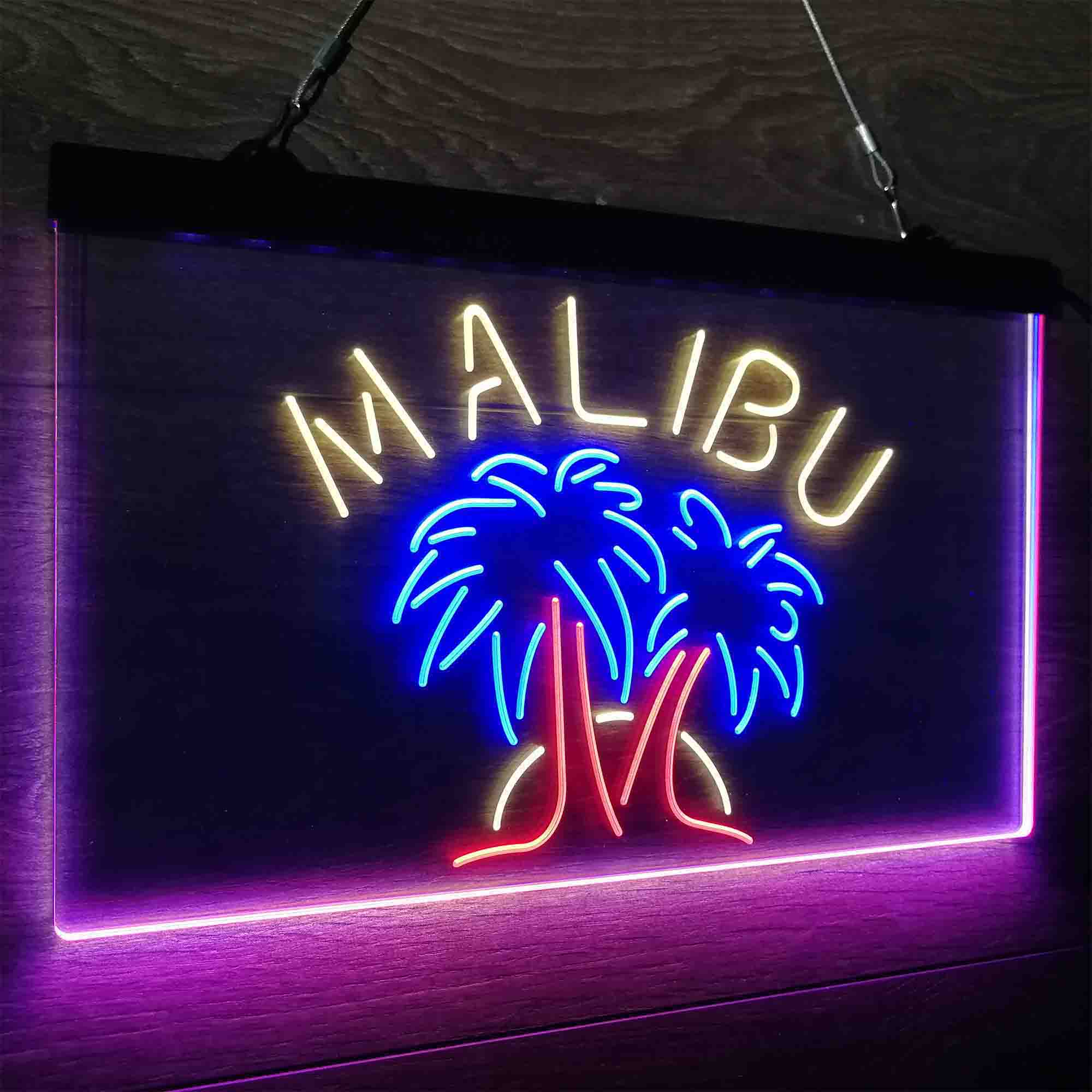 Malibu Rum Wine Bar Neon LED Sign 3 Colors