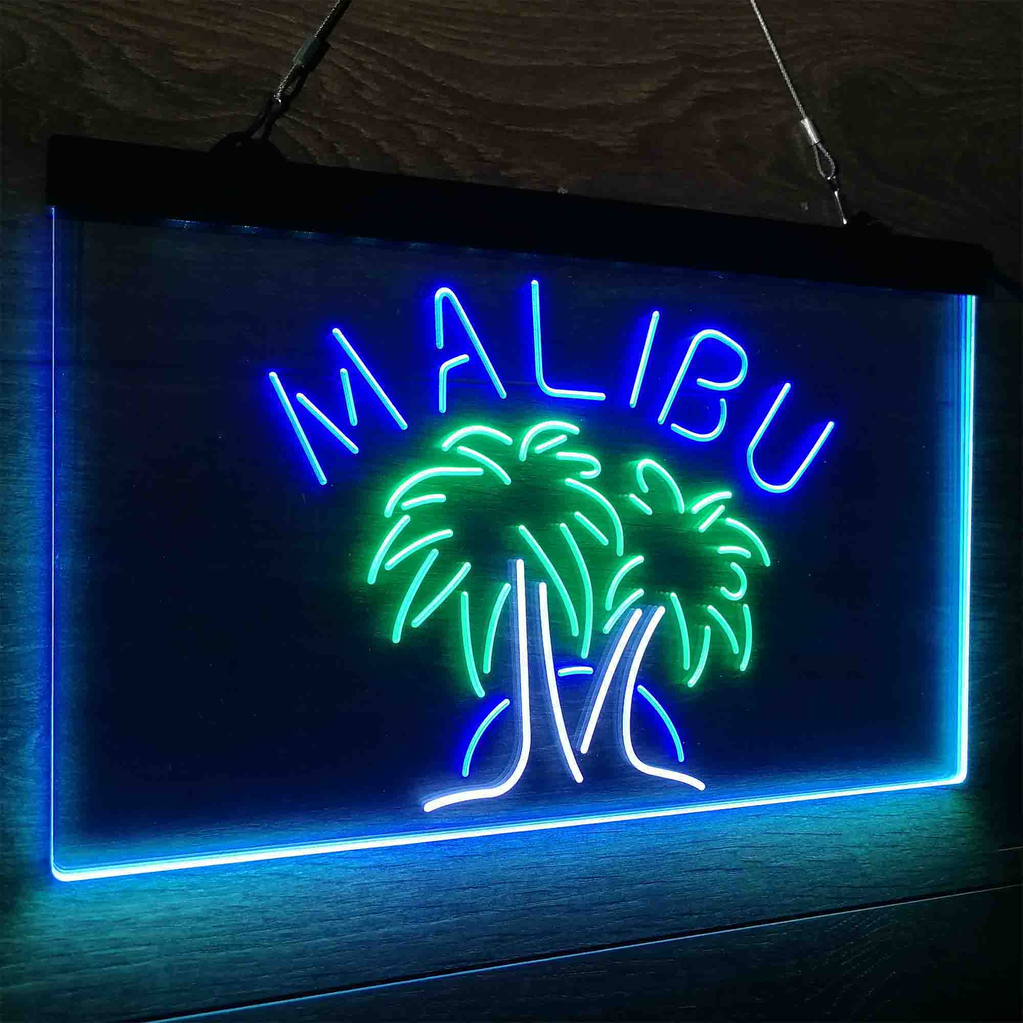 Malibu Rum Wine Bar Neon LED Sign 3 Colors