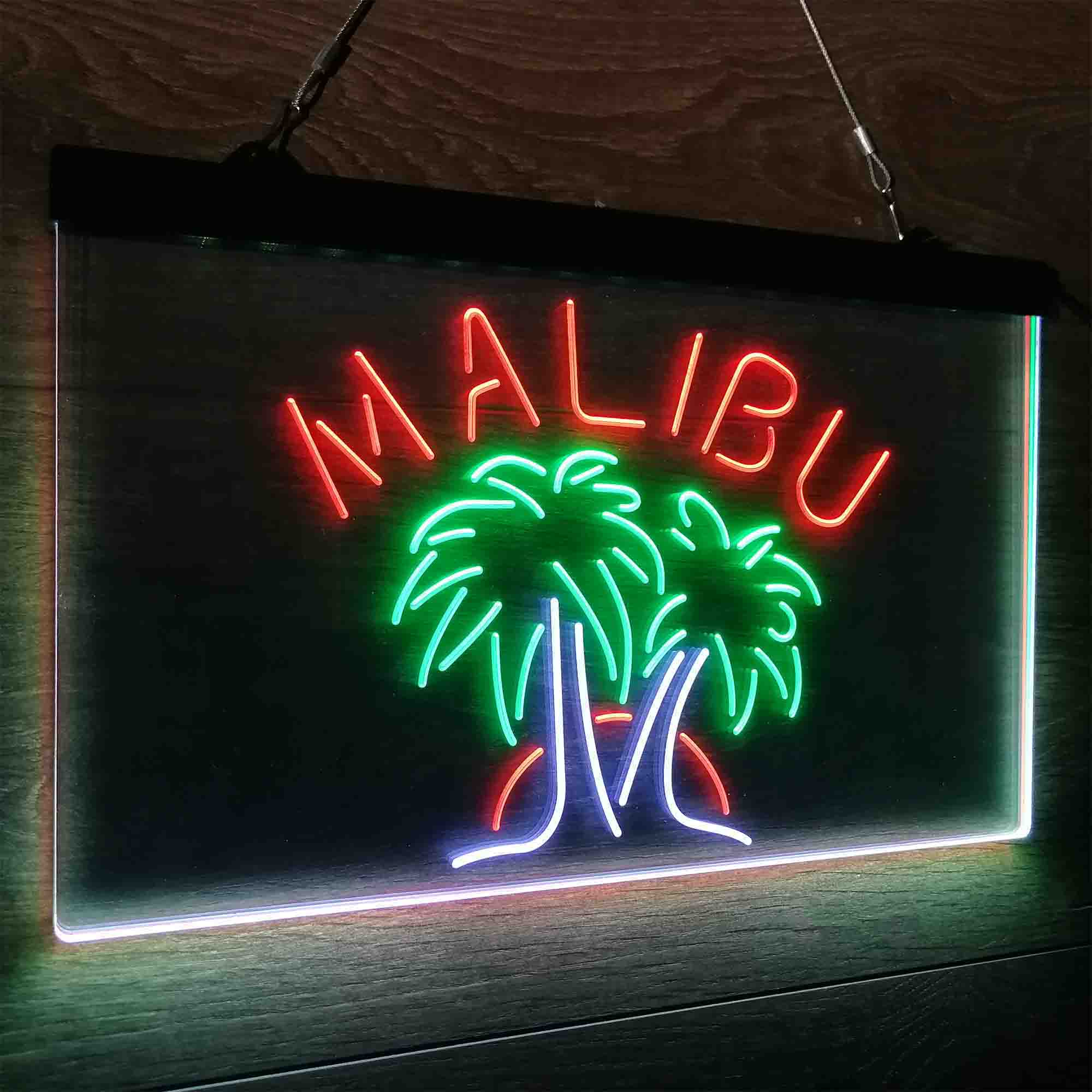 Malibu Rum Wine Bar Neon LED Sign 3 Colors