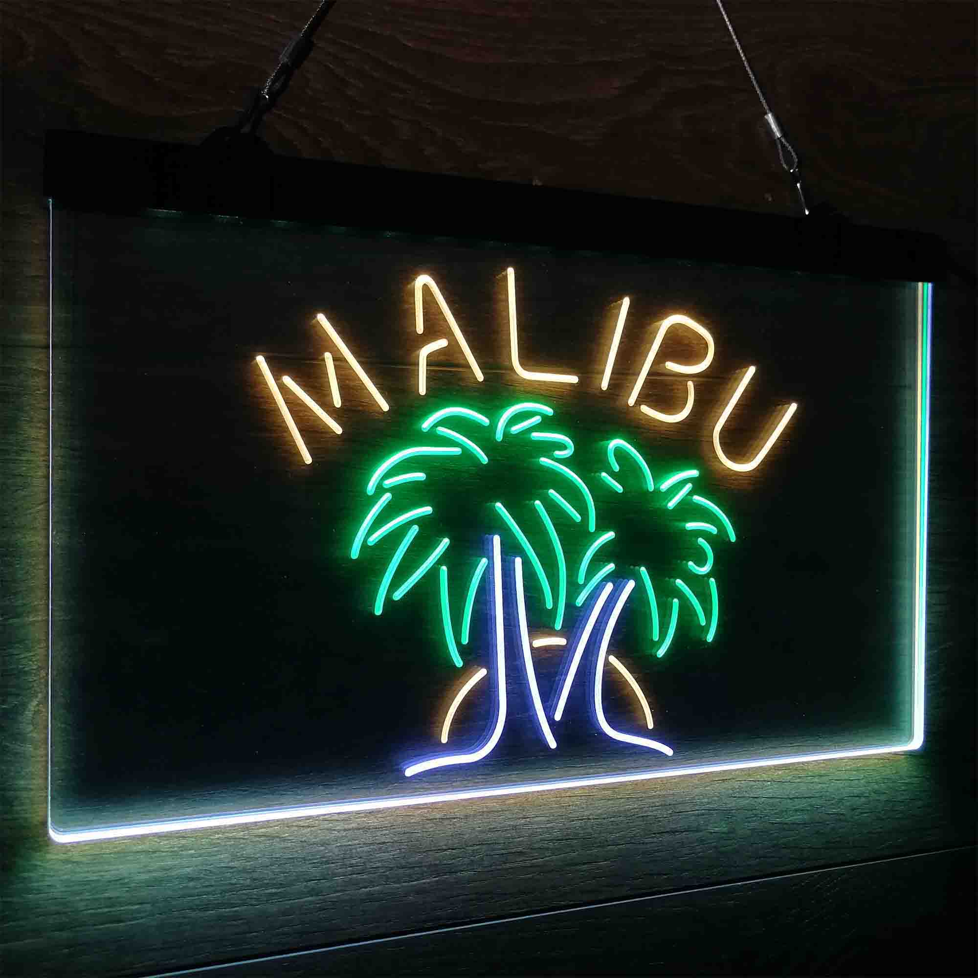 Malibu Rum Wine Bar Neon LED Sign 3 Colors