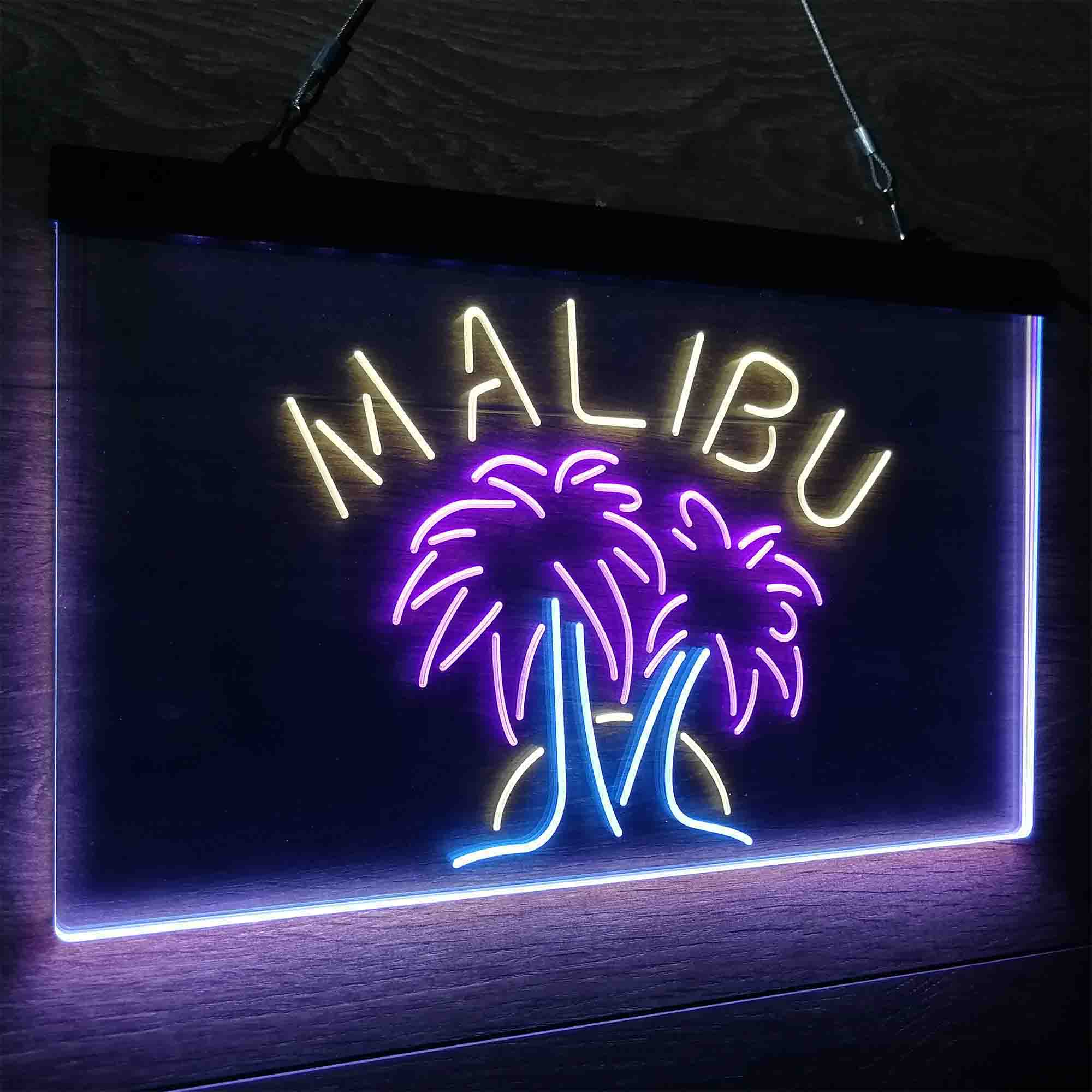 Malibu Rum Wine Bar Neon LED Sign 3 Colors