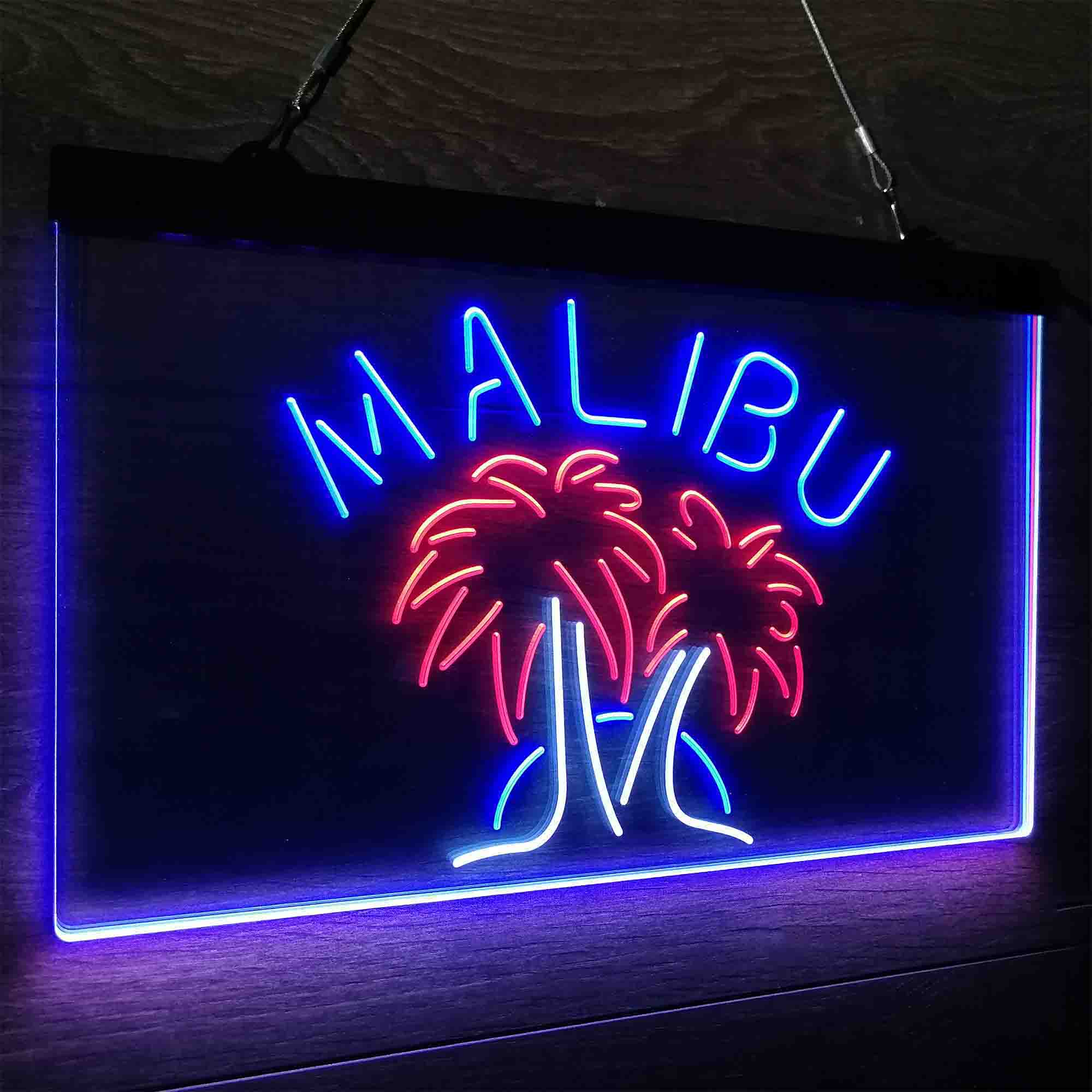 Malibu Rum Wine Bar Neon LED Sign 3 Colors