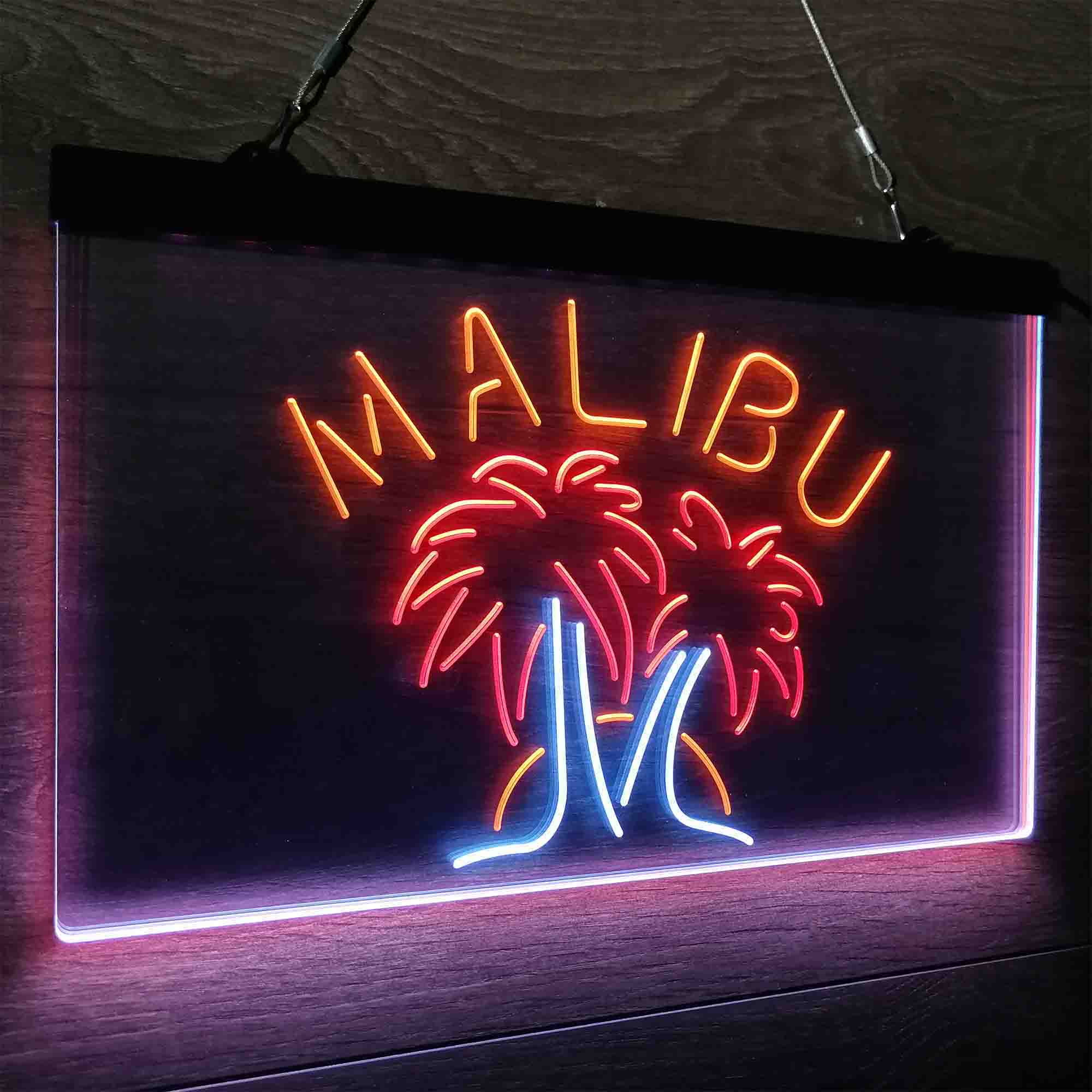 Malibu Rum Wine Bar Neon LED Sign 3 Colors