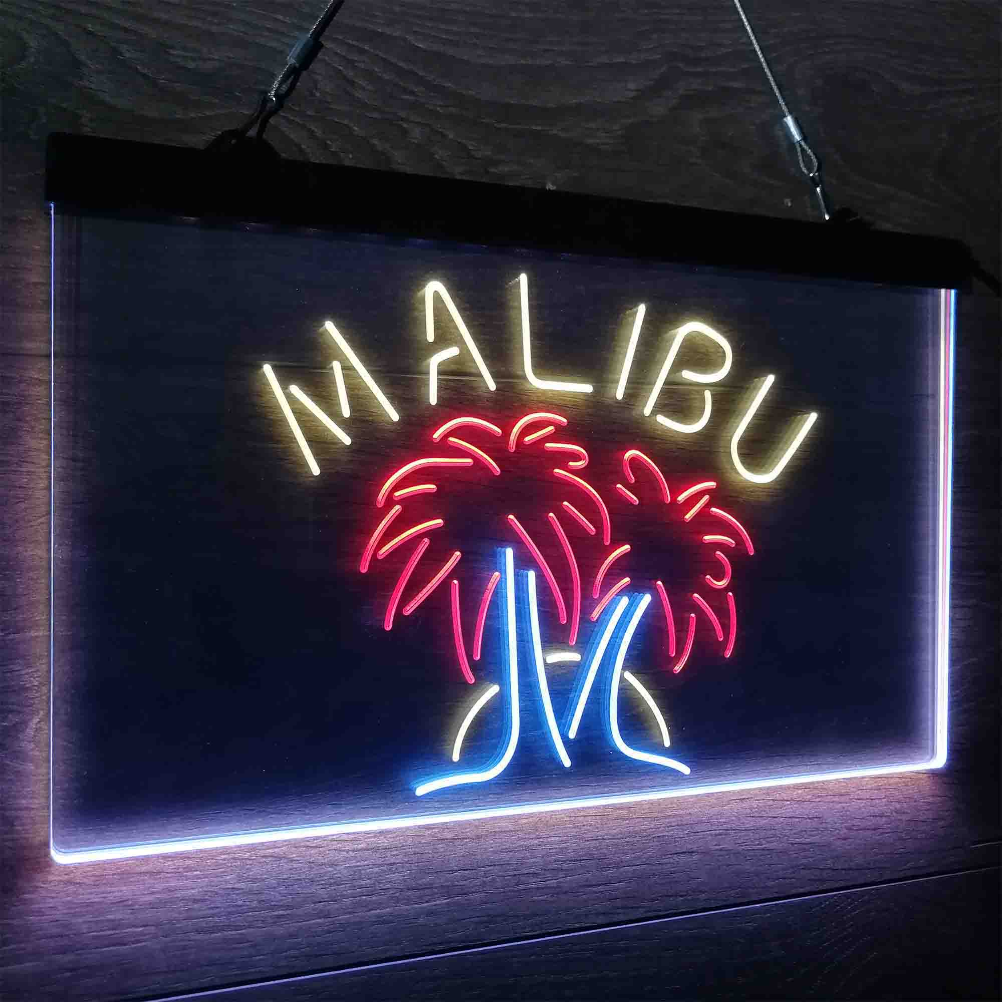 Malibu Rum Wine Bar Neon LED Sign 3 Colors