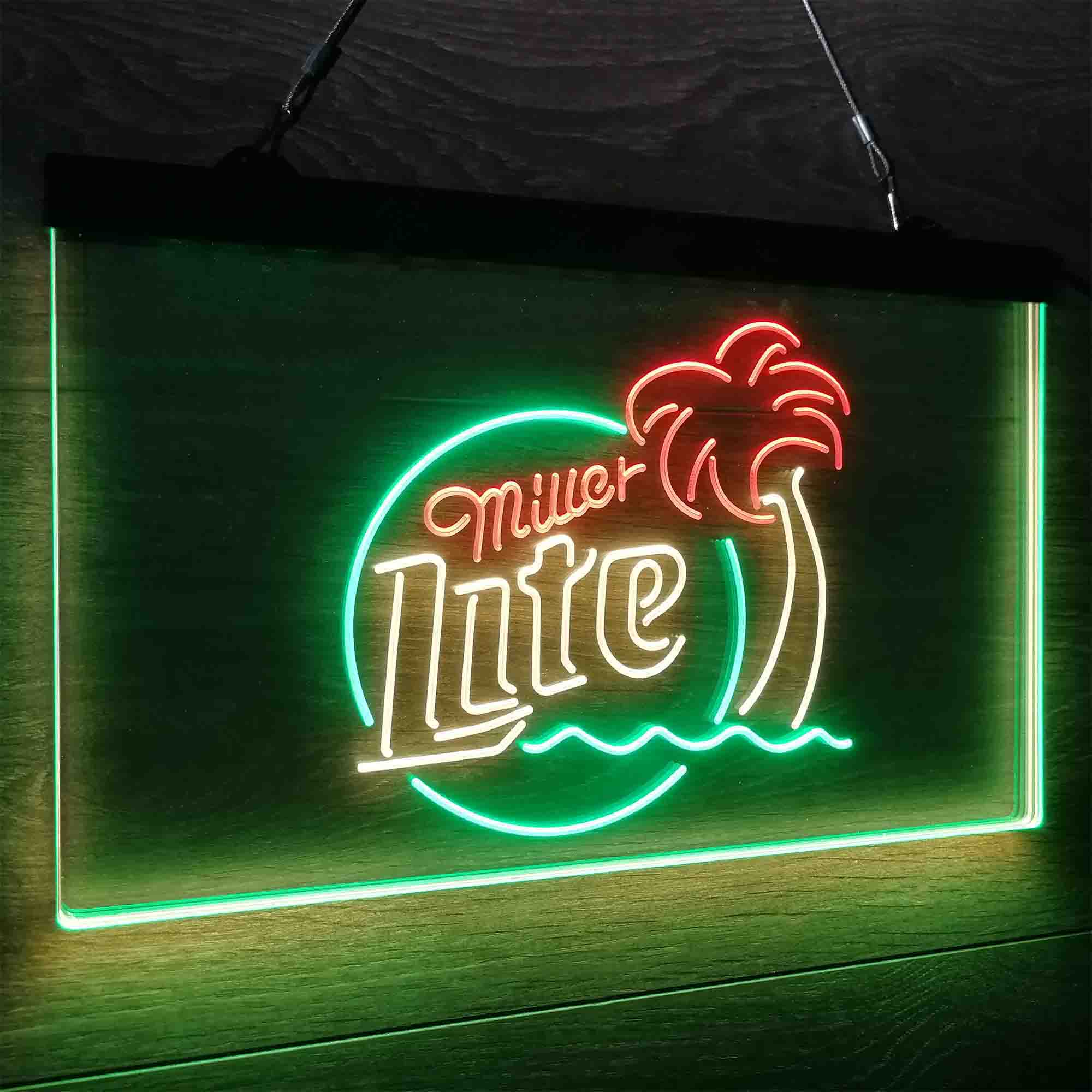 Miller Palm Tree Neon LED Sign 3 Colors