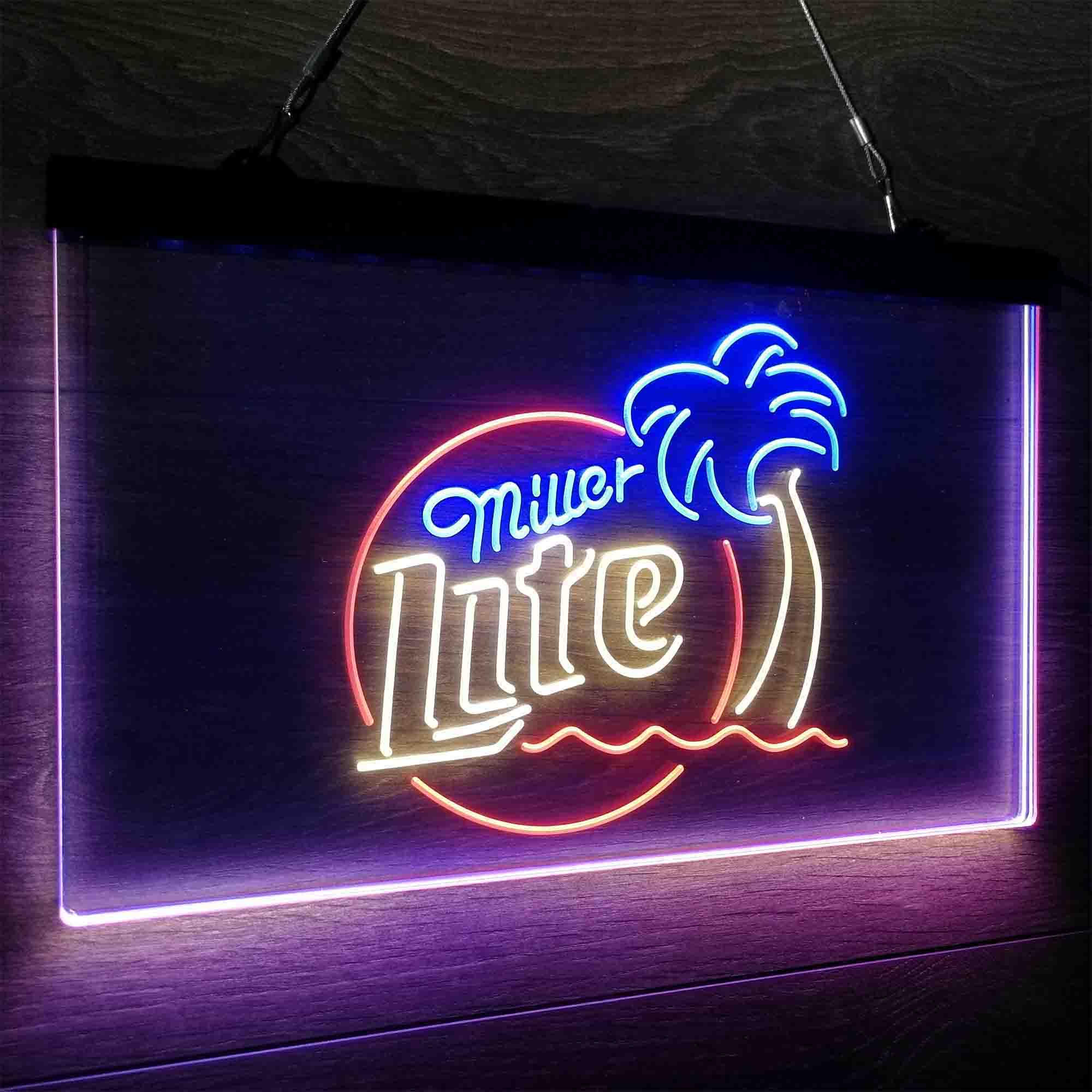 Miller Palm Tree Neon LED Sign 3 Colors