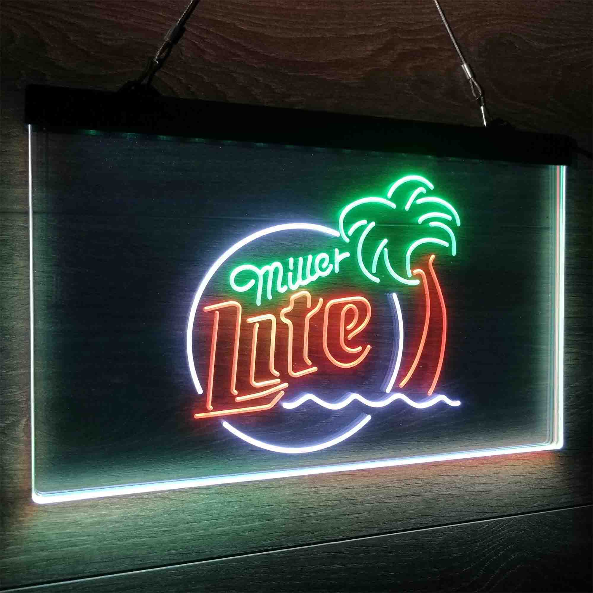 Miller Palm Tree Neon LED Sign 3 Colors