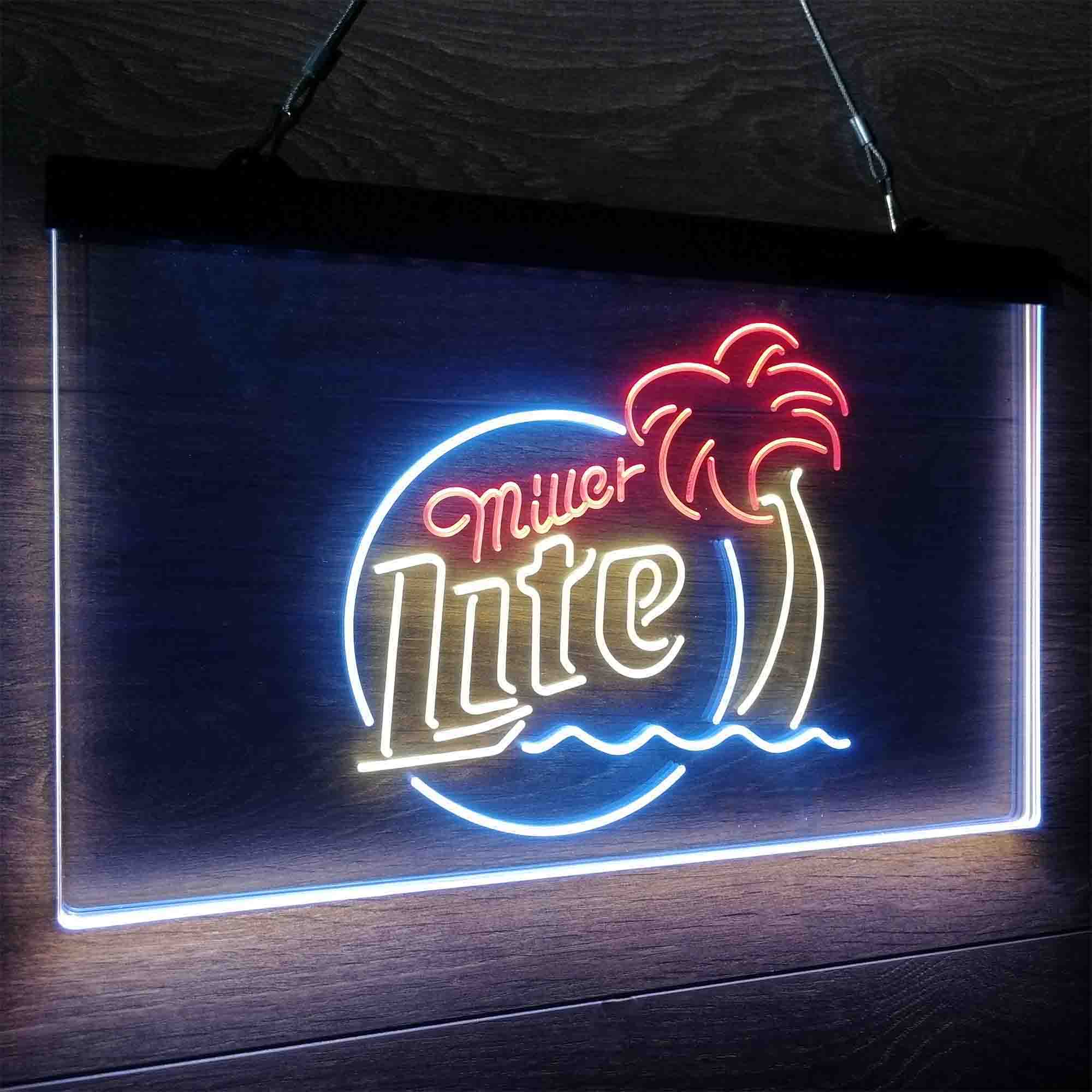 Miller Palm Tree Neon LED Sign 3 Colors