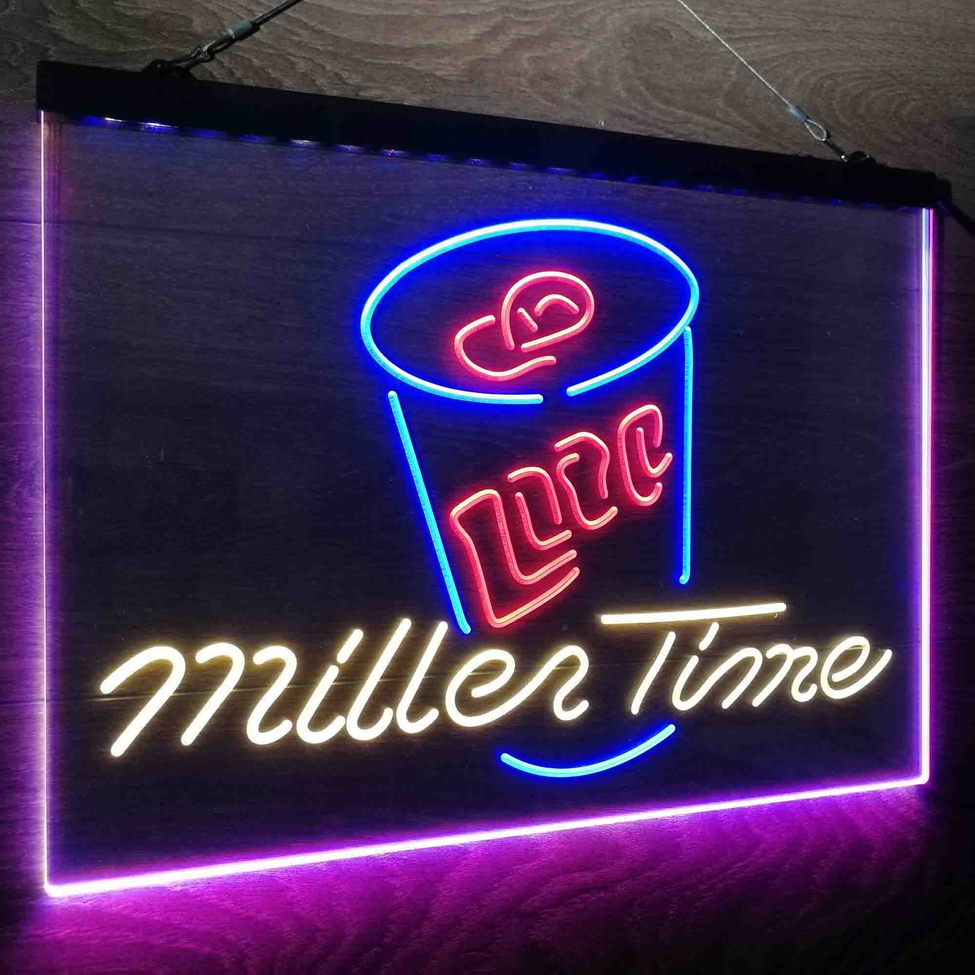 Miller Lite Time Can Neon LED Sign 3 Colors