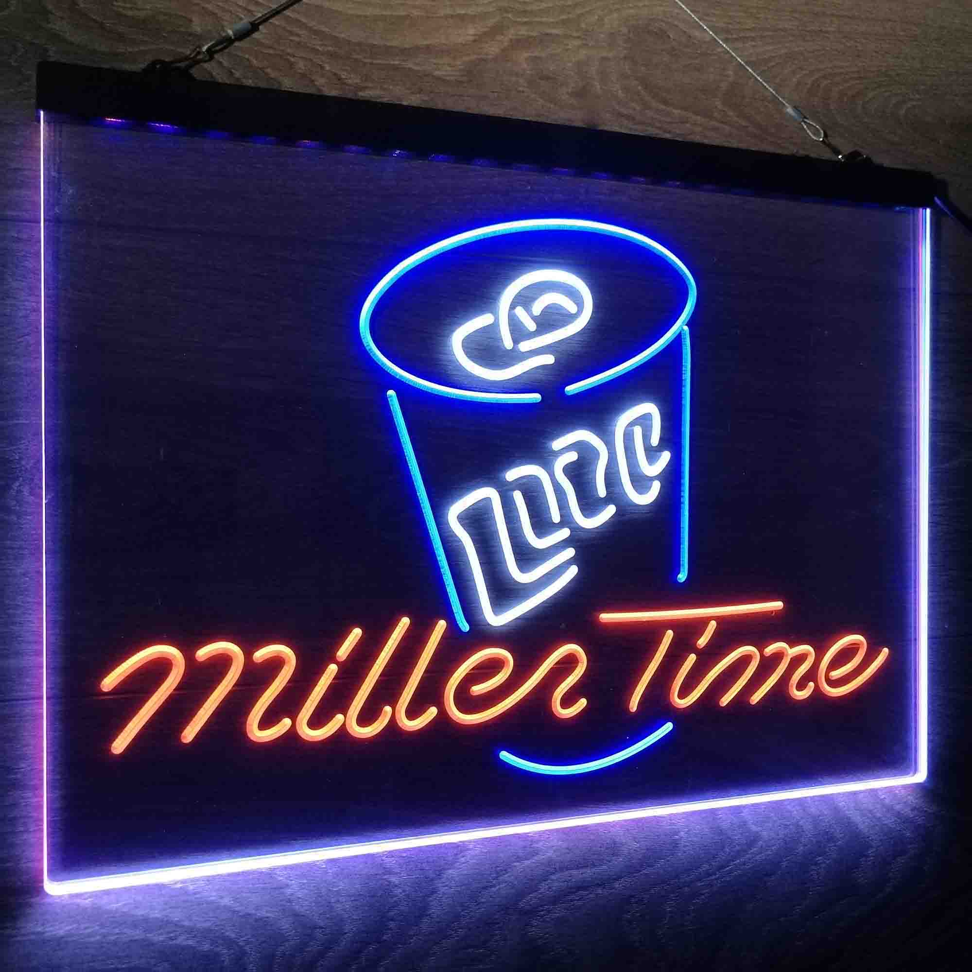 Miller Lite Time Can Neon LED Sign 3 Colors