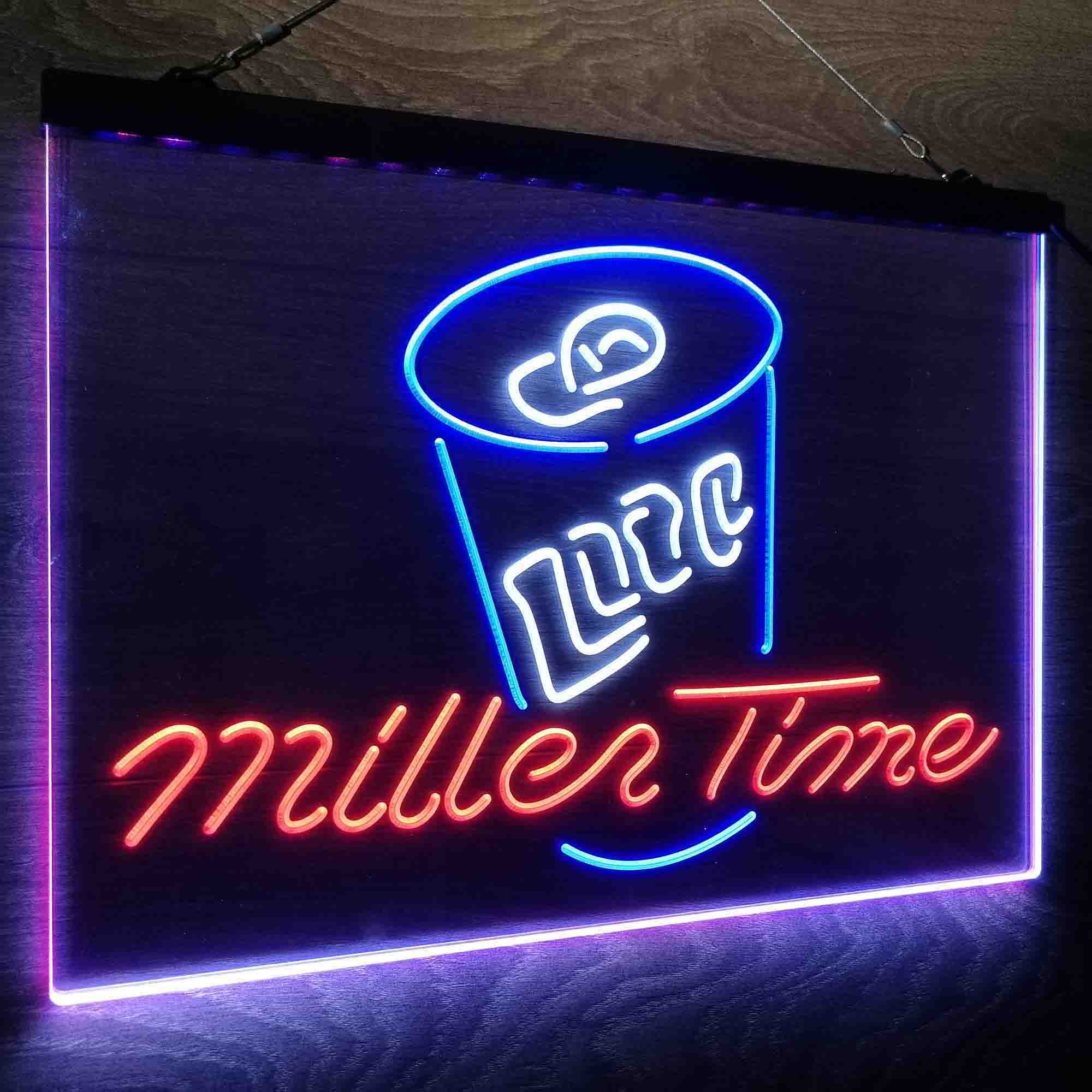 Miller Lite Time Can Neon LED Sign 3 Colors