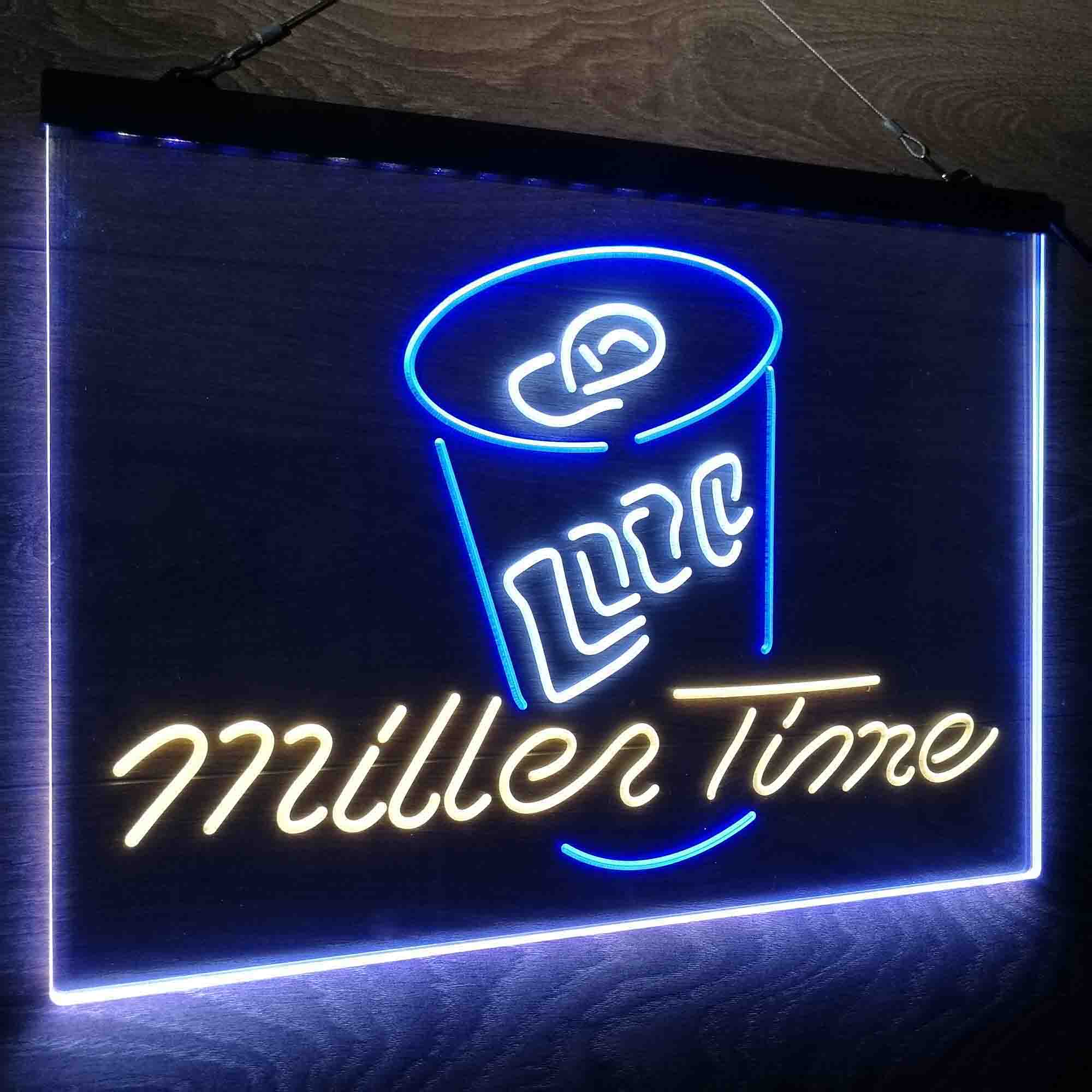 Miller Lite Time Can Neon LED Sign 3 Colors