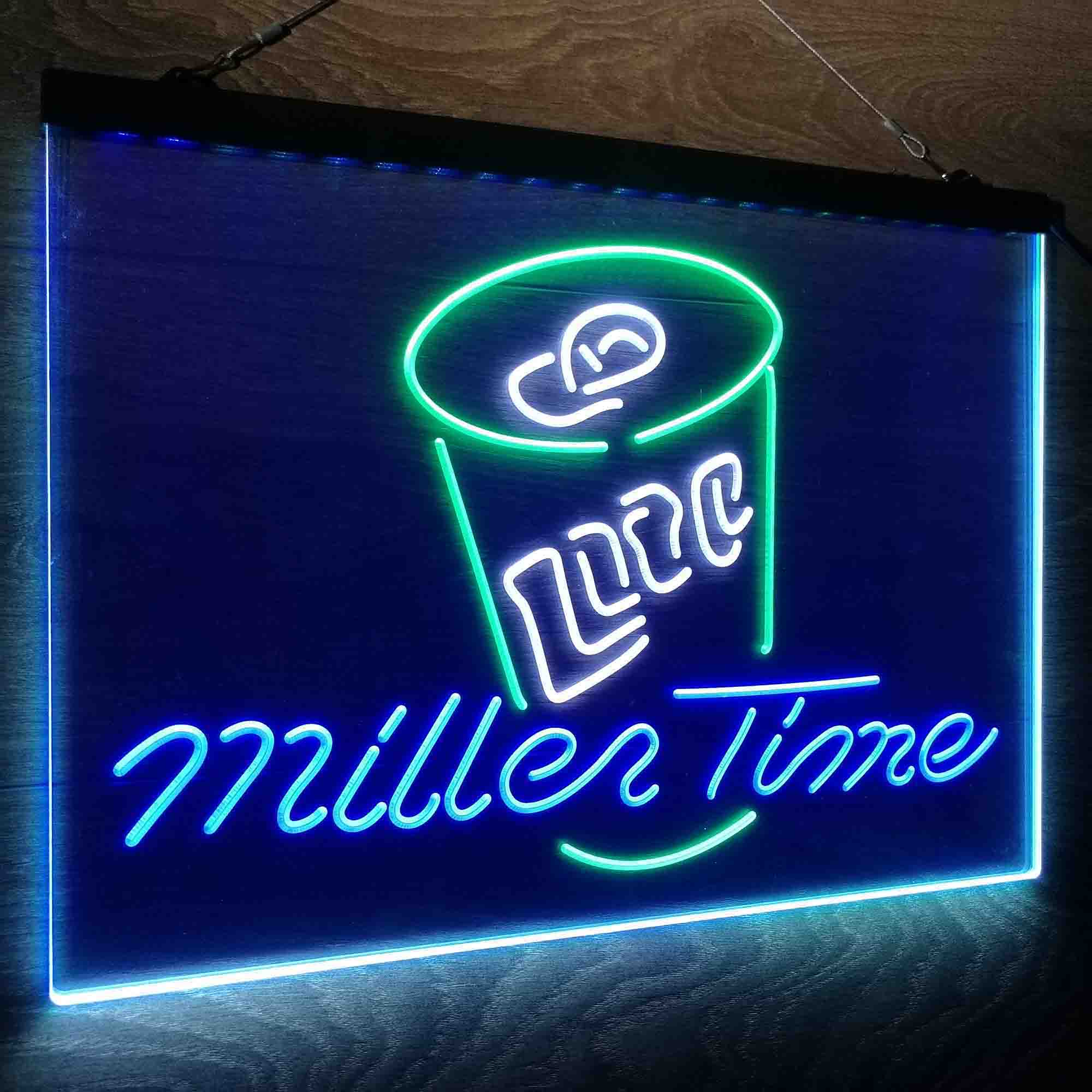 Miller Lite Time Can Neon LED Sign 3 Colors