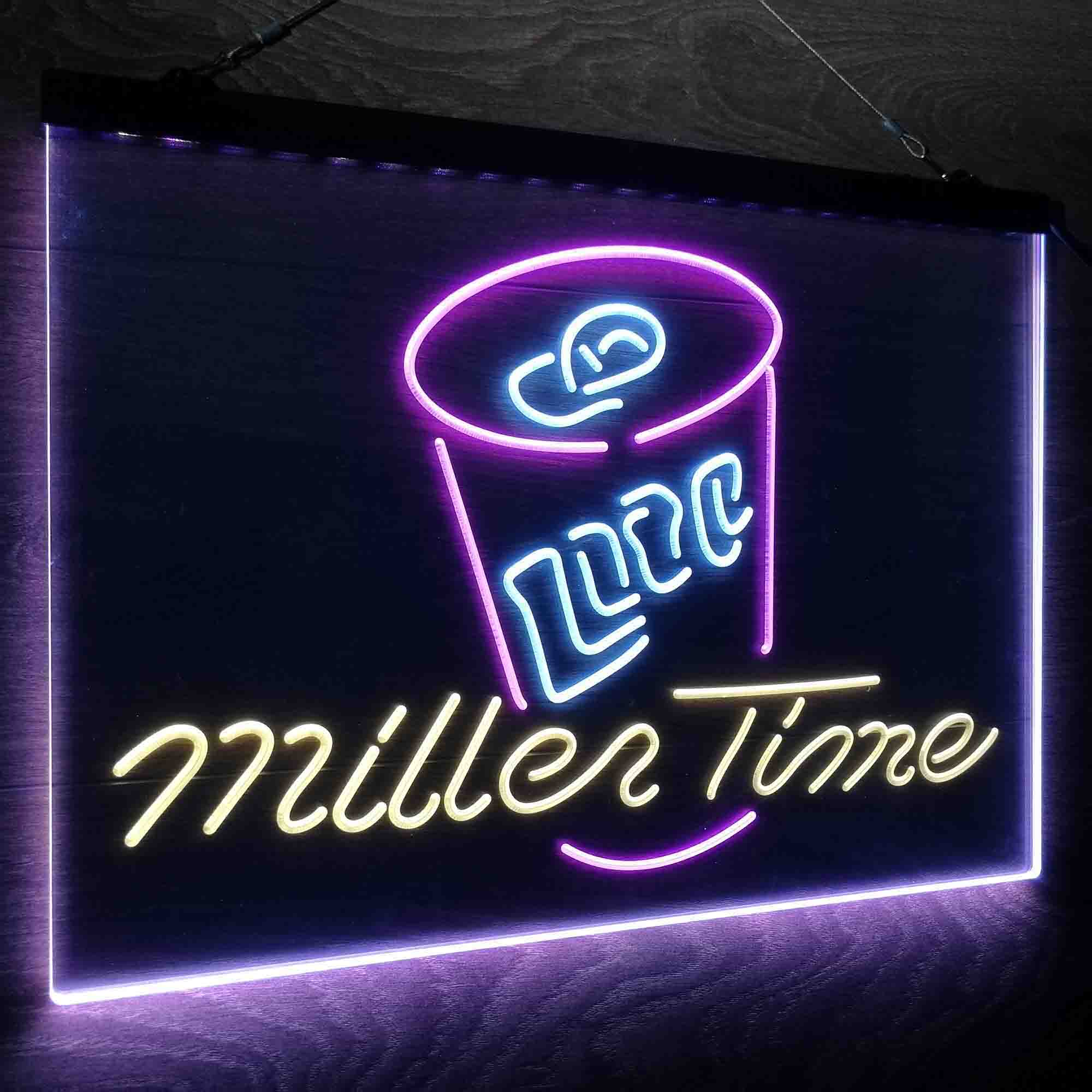 Miller Lite Time Can Neon LED Sign 3 Colors