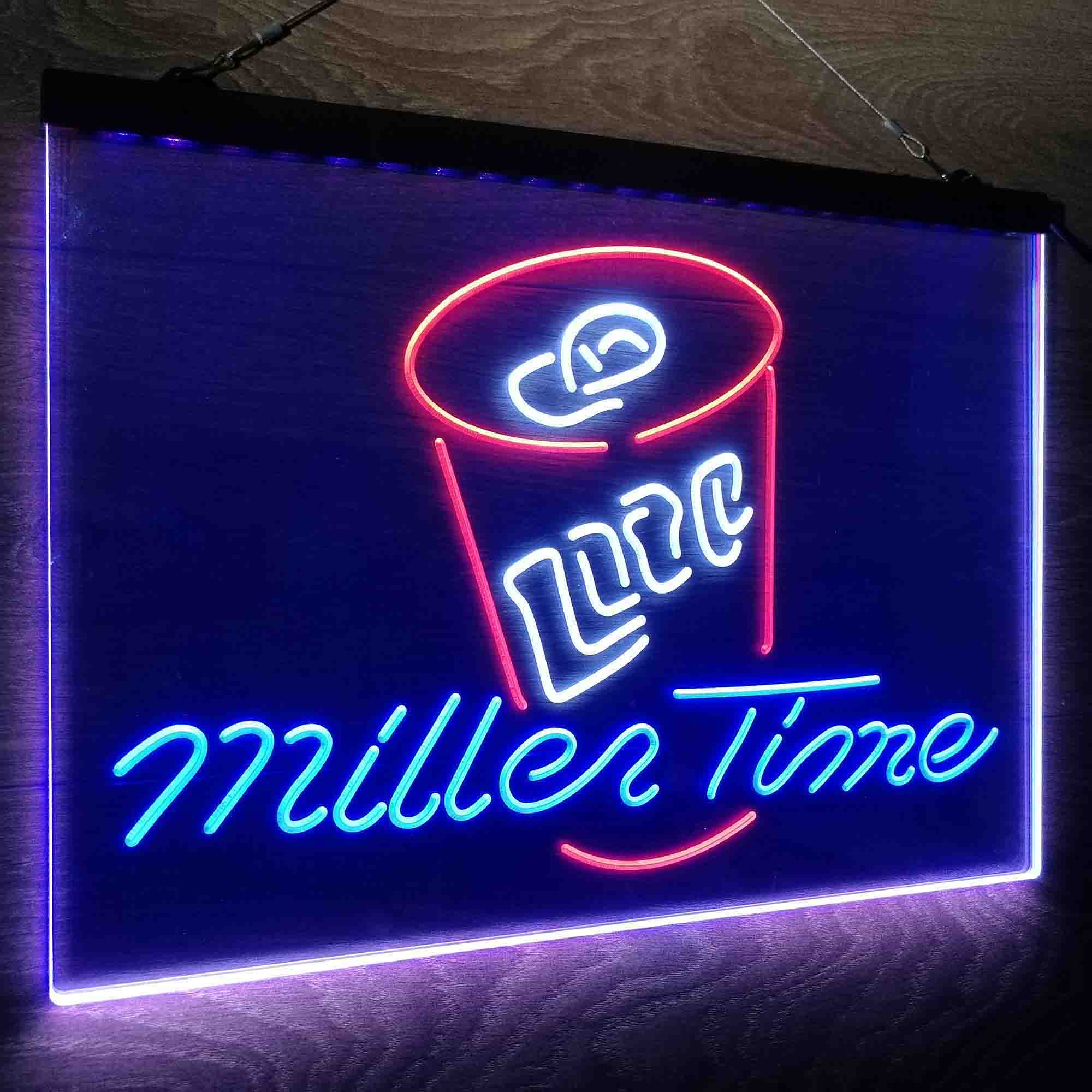 Miller Lite Time Can Neon LED Sign 3 Colors