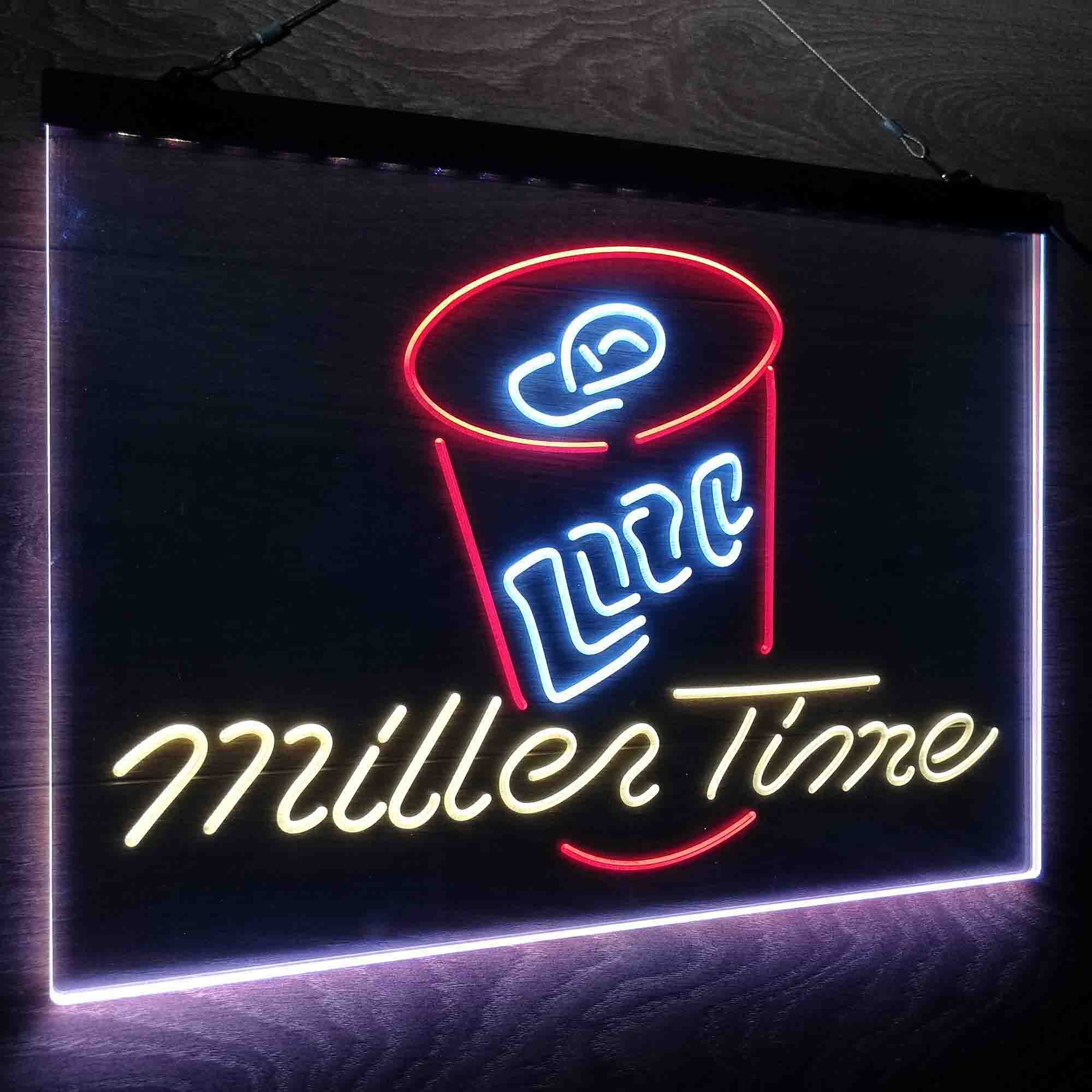 Miller Lite Time Can Neon LED Sign 3 Colors