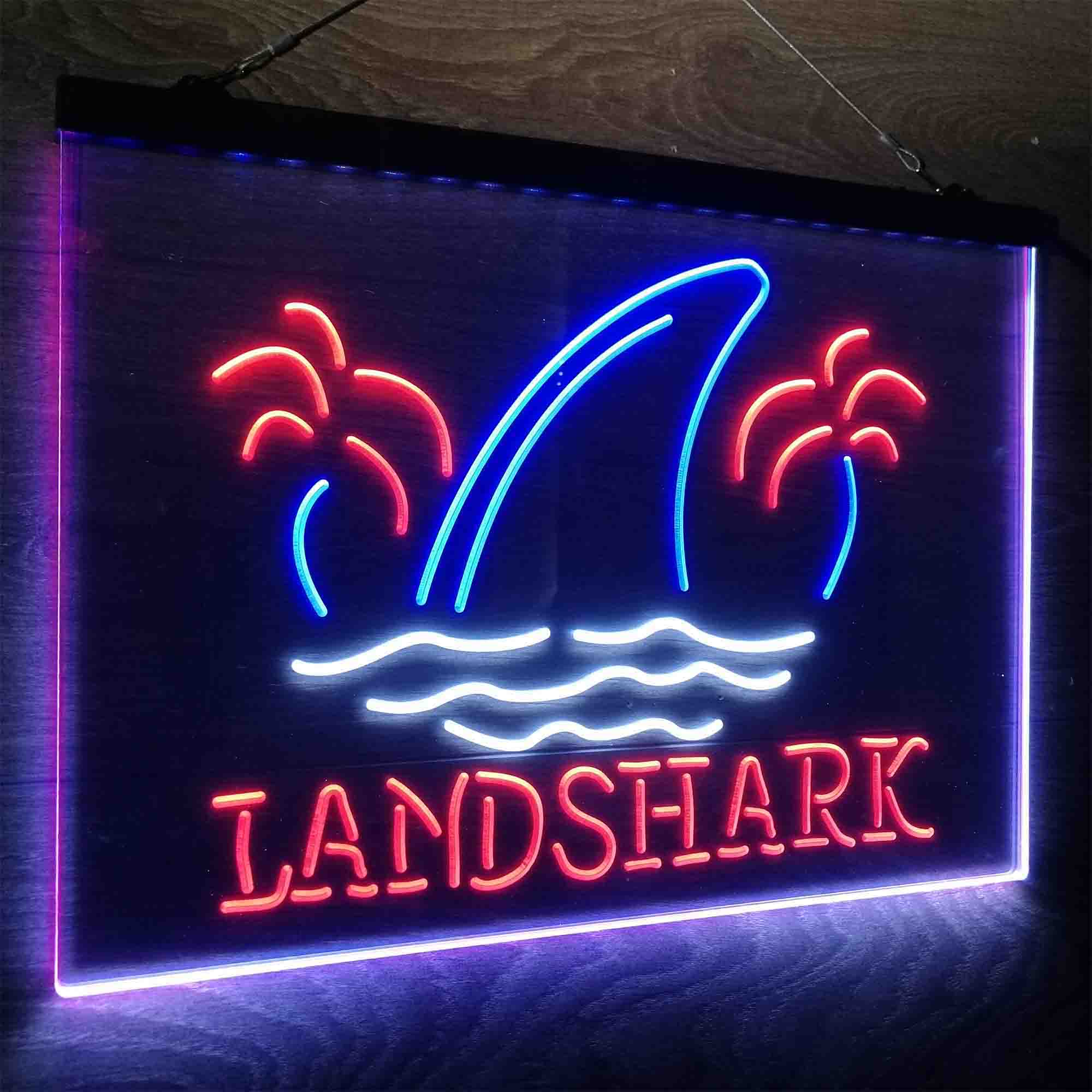 Landshark Palm Tree Island Neon LED Sign 3 Colors