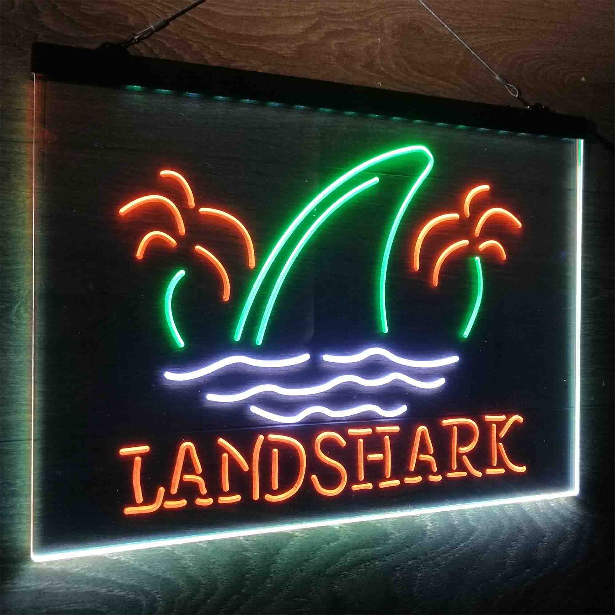 Landshark Palm Tree Island Neon LED Sign 3 Colors