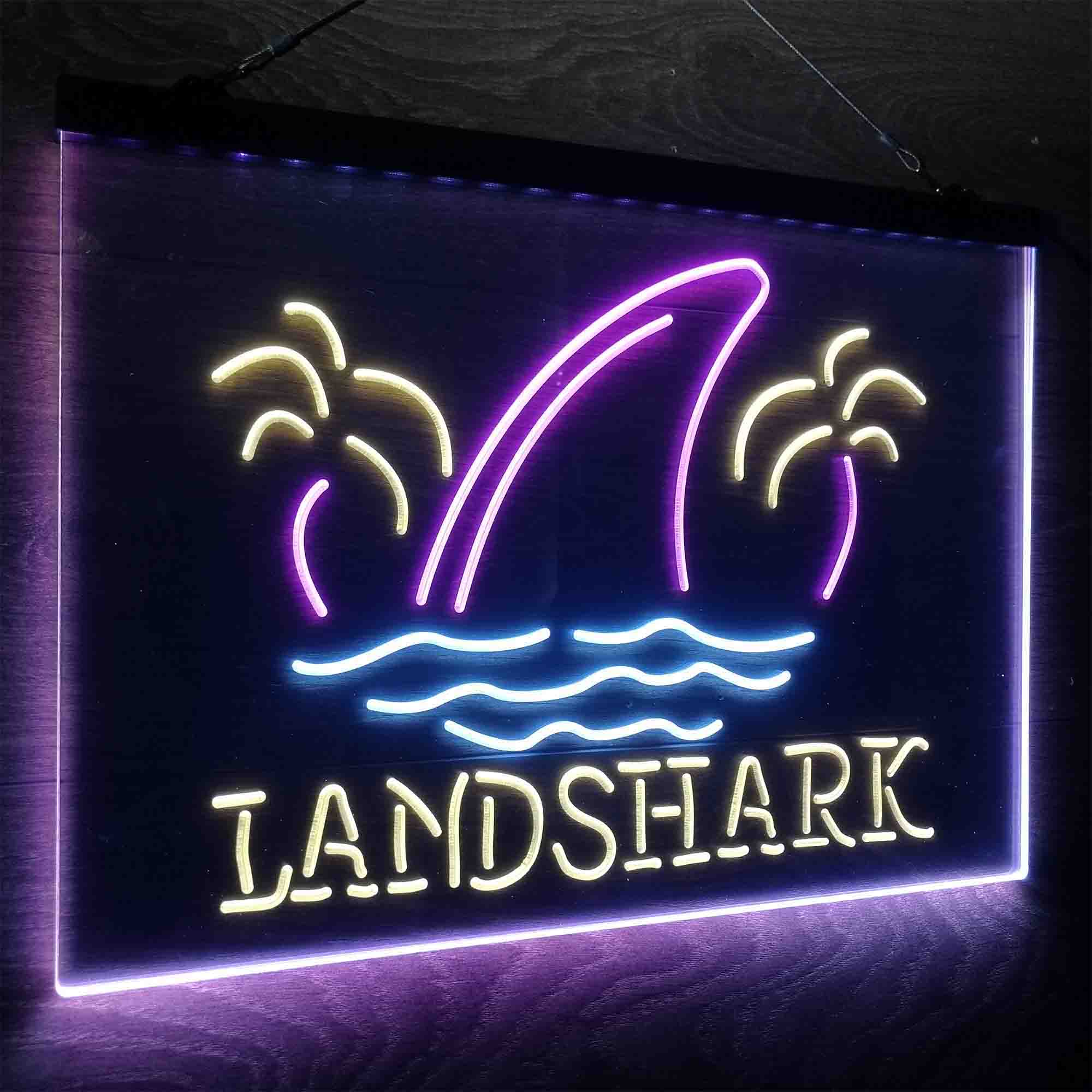 Landshark Palm Tree Island Neon LED Sign 3 Colors