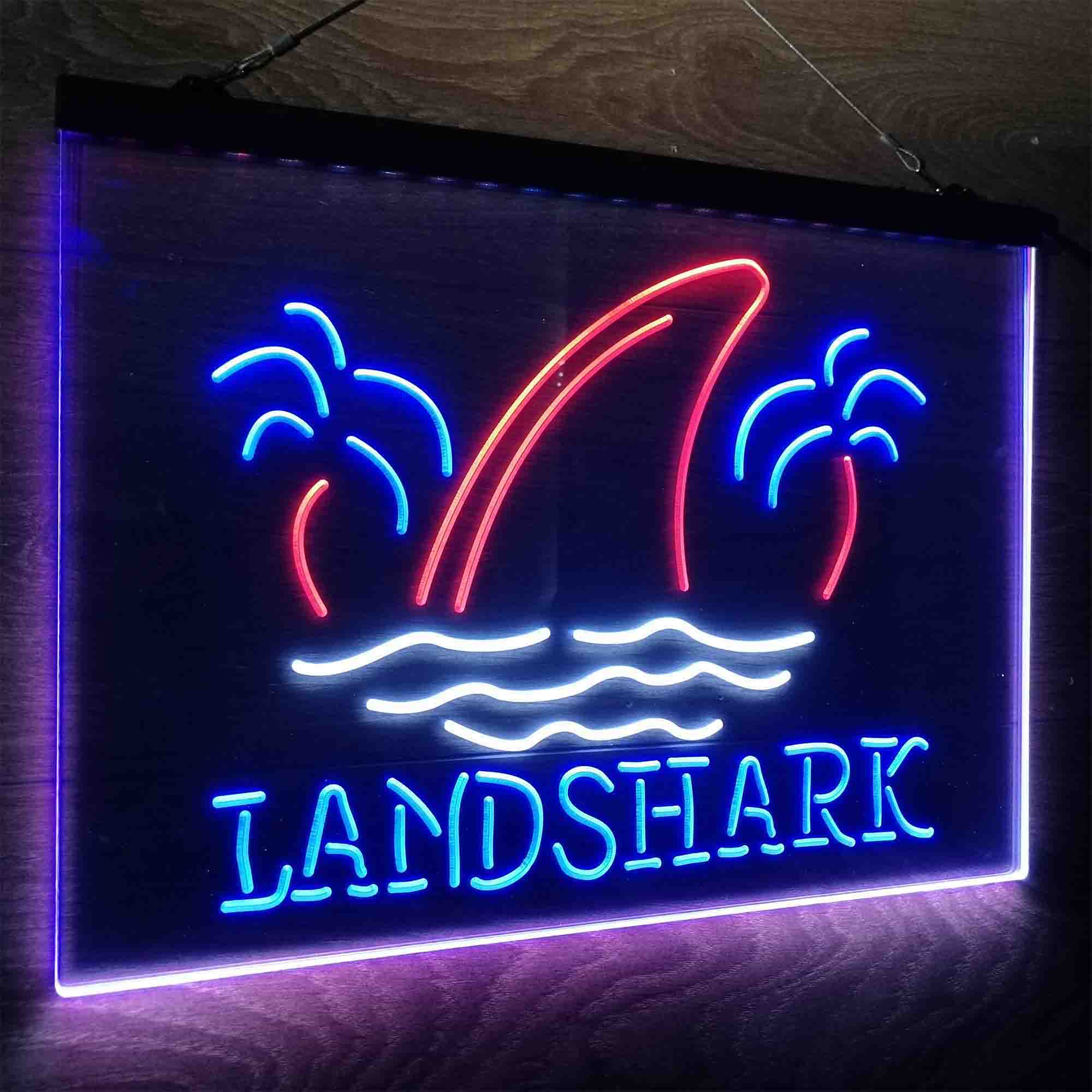 Landshark Palm Tree Island Neon LED Sign 3 Colors