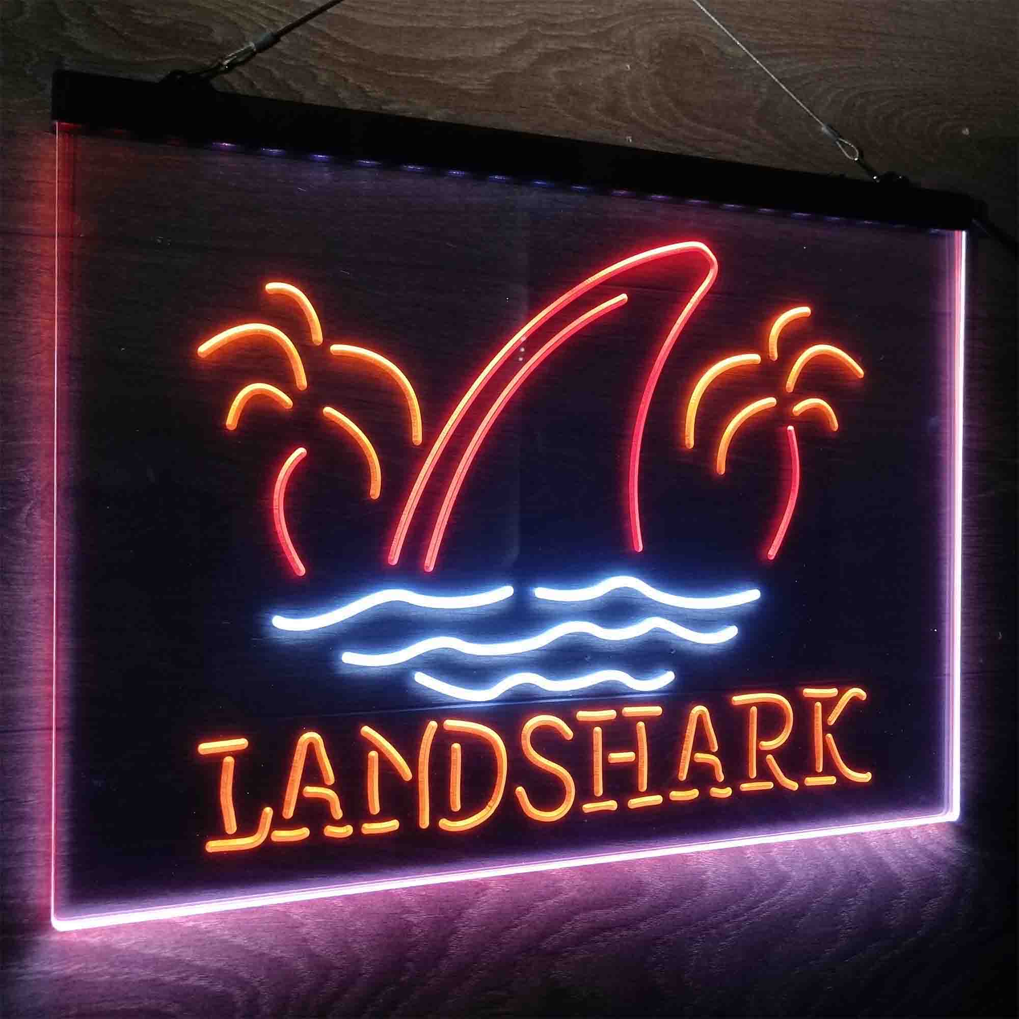 Landshark Palm Tree Island Neon LED Sign 3 Colors