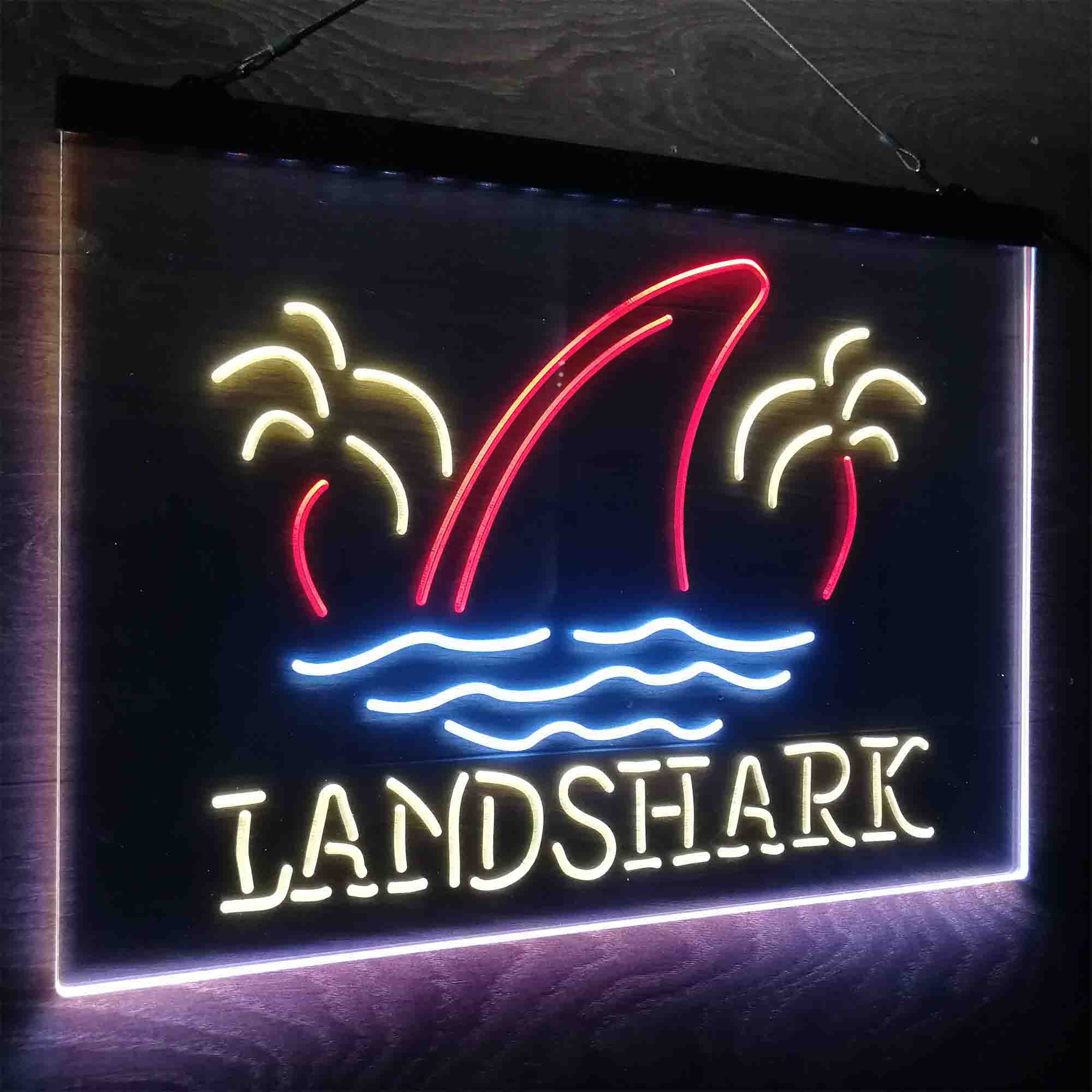 Landshark Palm Tree Island Neon LED Sign 3 Colors