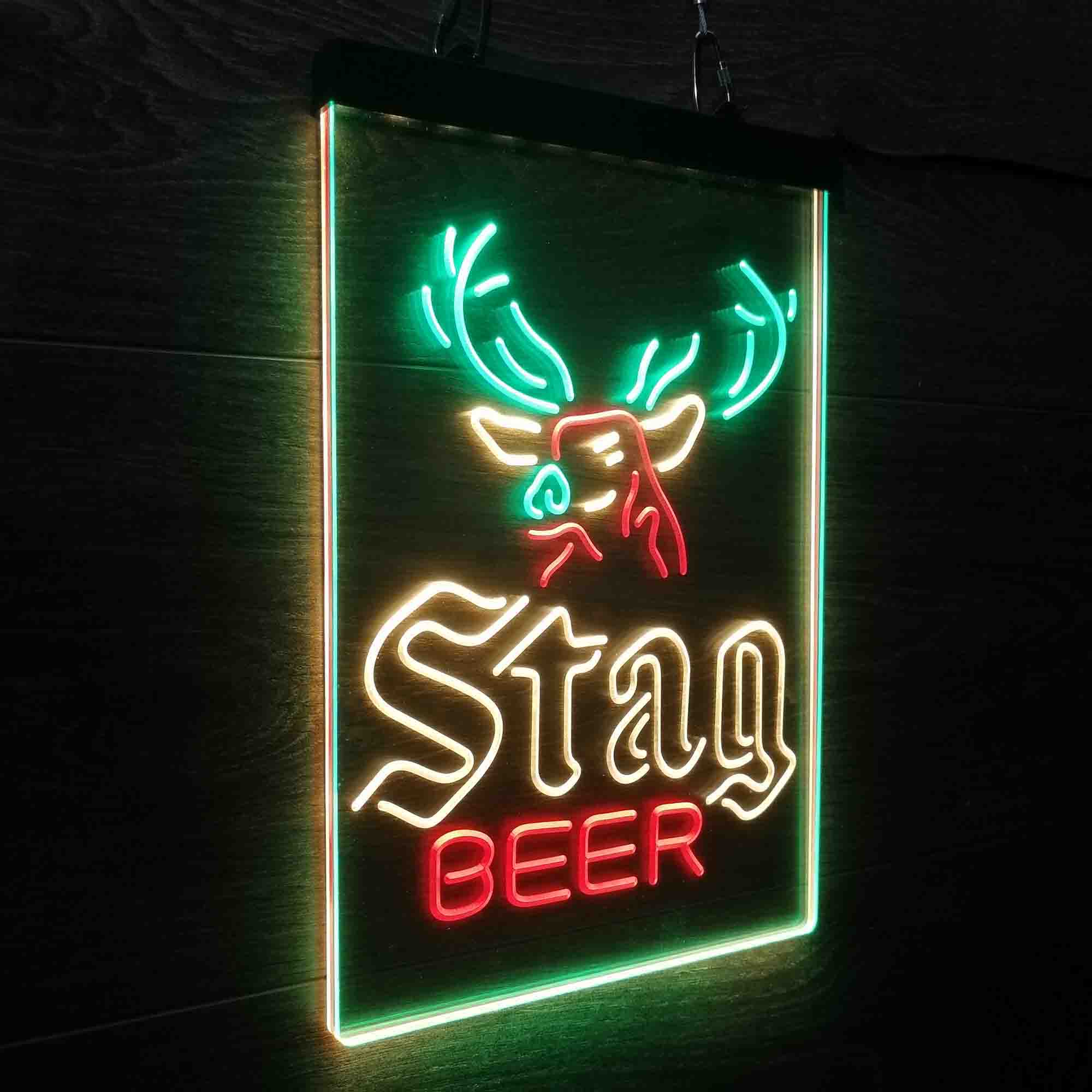 Stag Deer Head Beer Neon LED Sign 3 Colors