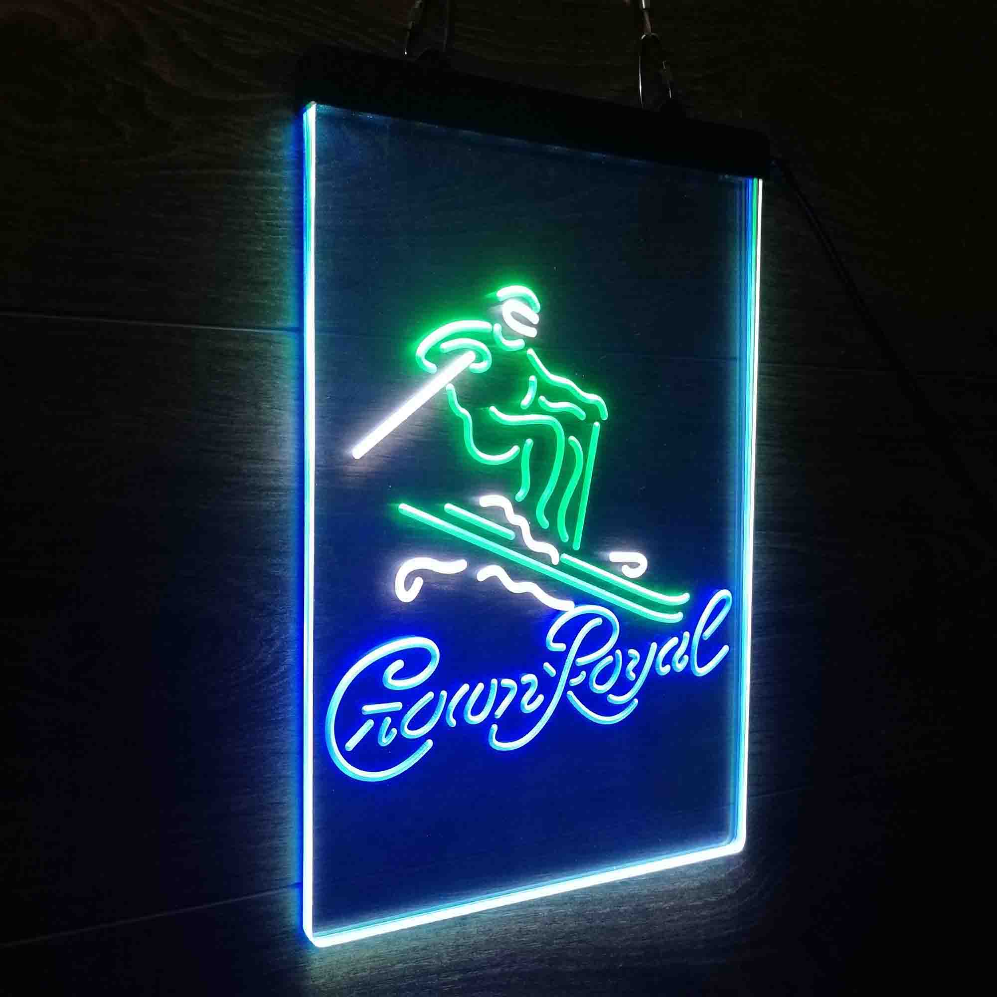 Crown Royal Ice Skiing Neon LED Sign 3 Colors