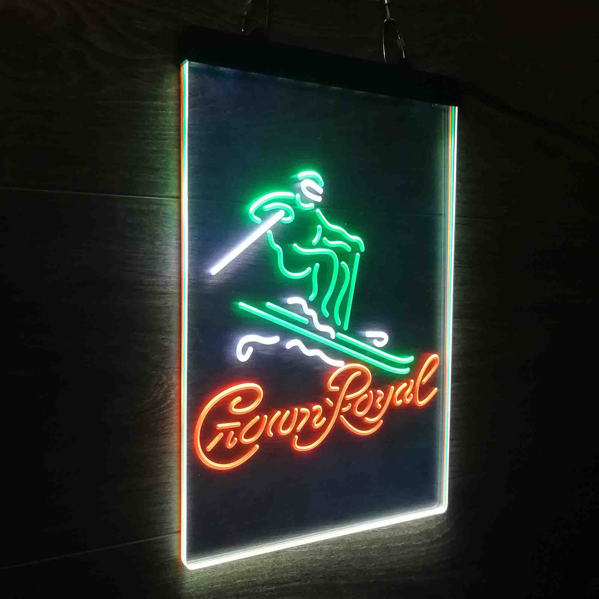 Crown Royal Ice Skiing Neon LED Sign 3 Colors