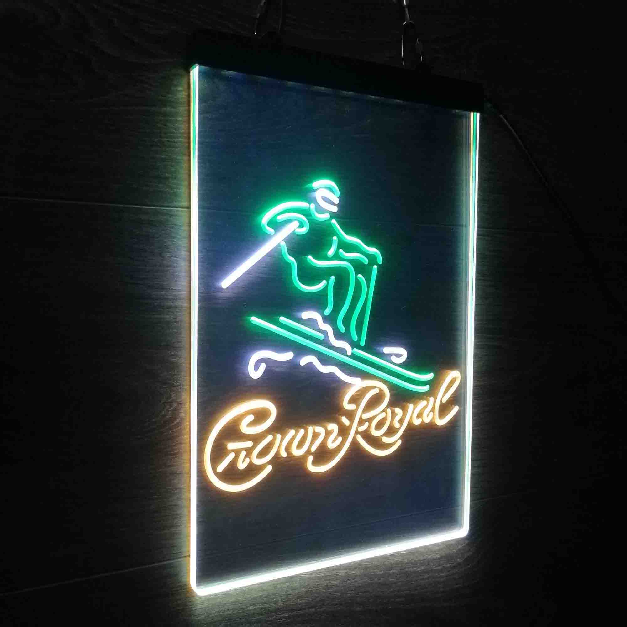 Crown Royal Ice Skiing Neon LED Sign 3 Colors