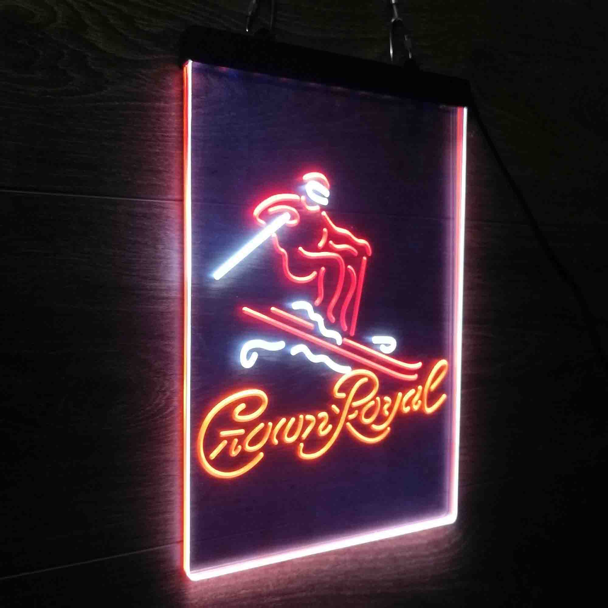 Crown Royal Ice Skiing Neon LED Sign 3 Colors