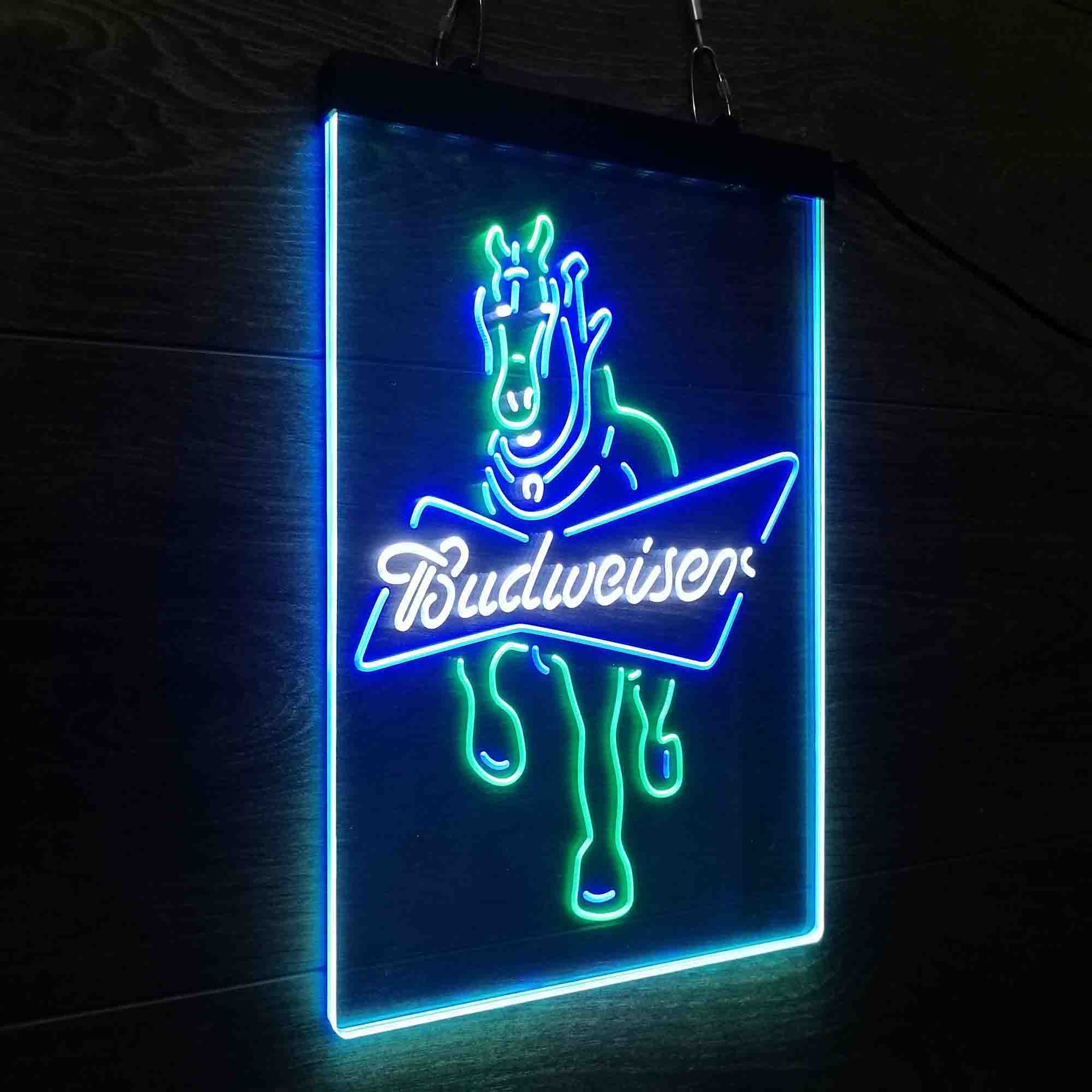 Budweiser Clydesdale Horse Neon LED Sign 3 Colors