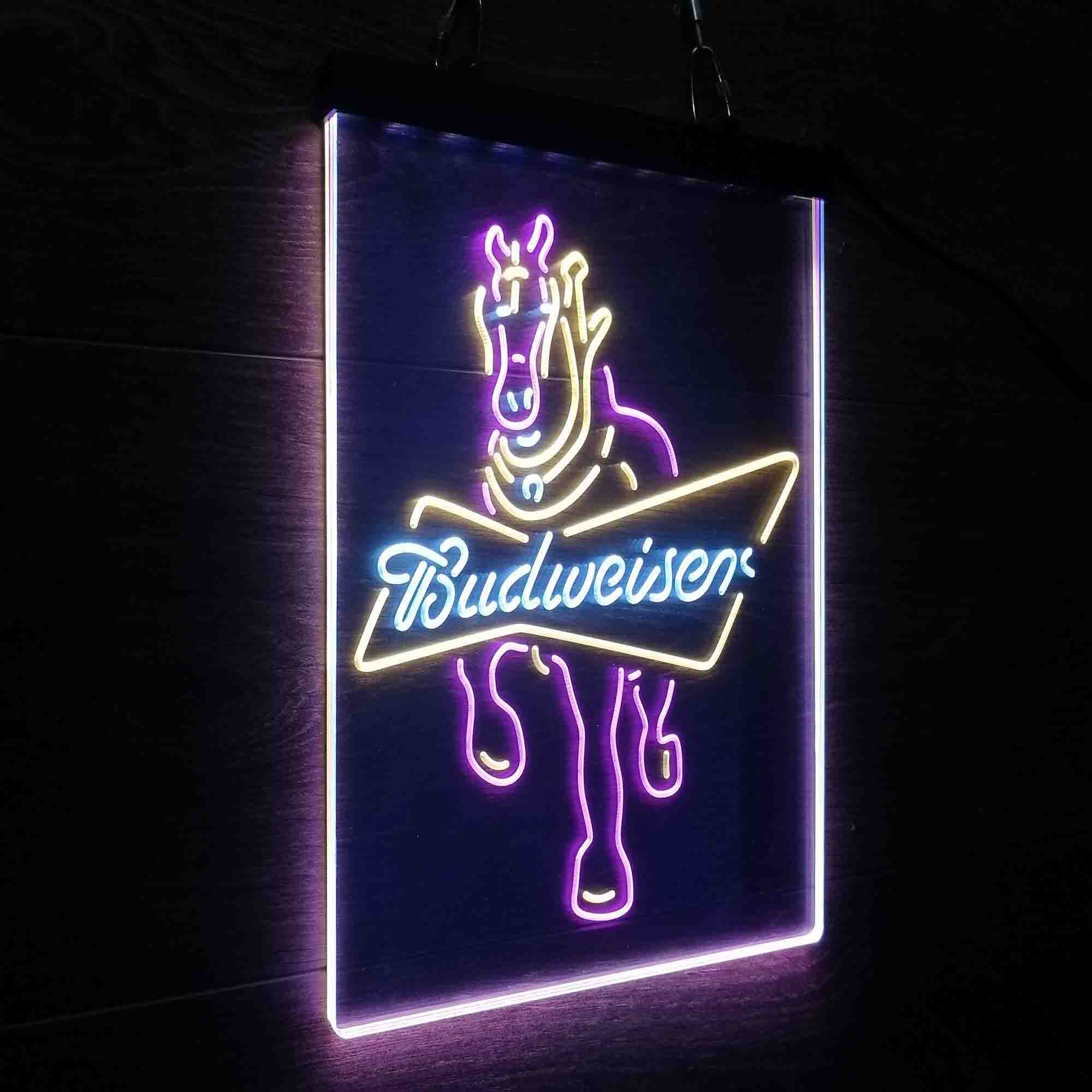 Budweiser Clydesdale Horse Neon LED Sign 3 Colors