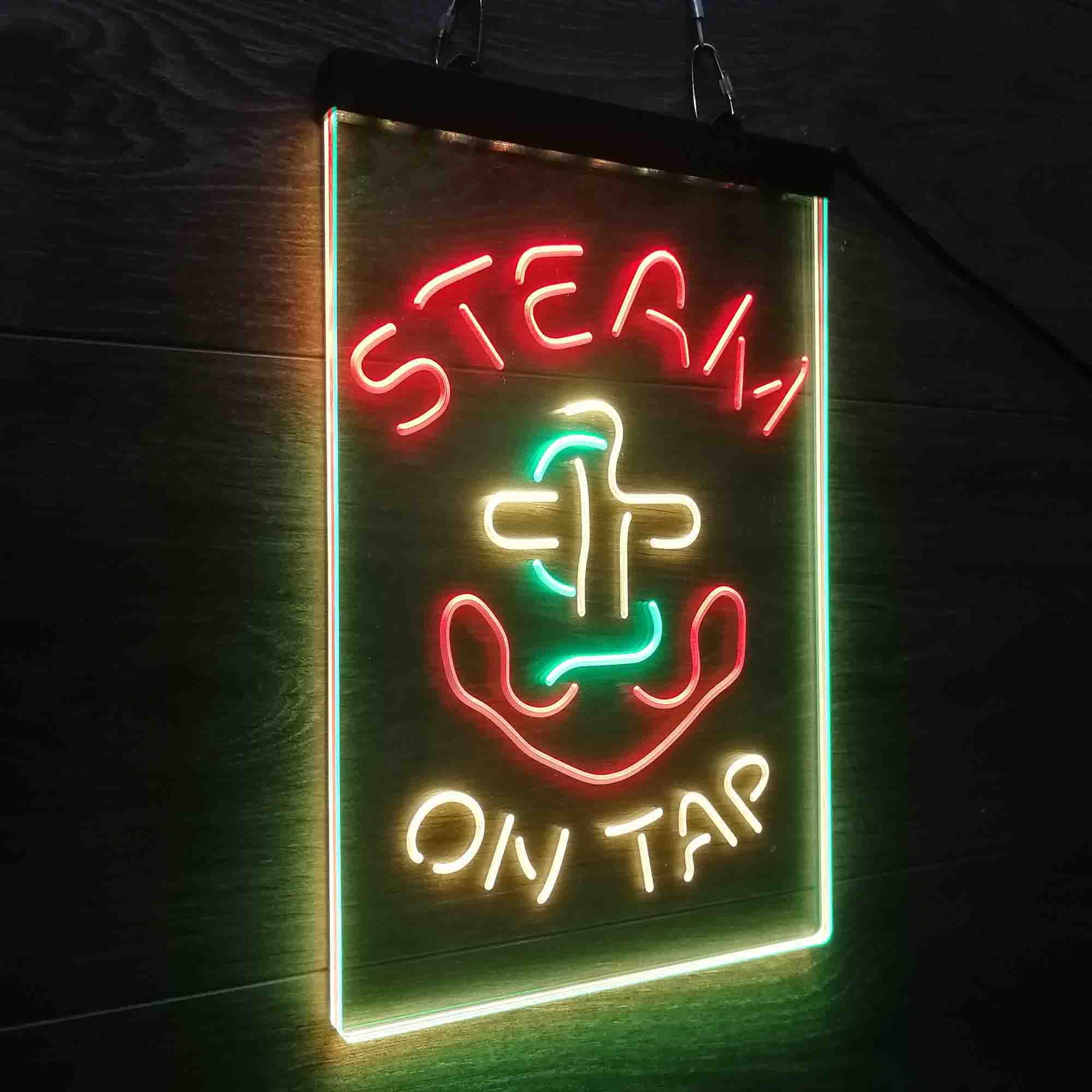 Anchor Steam Beer On Tap Bar Neon LED Sign 3 Colors