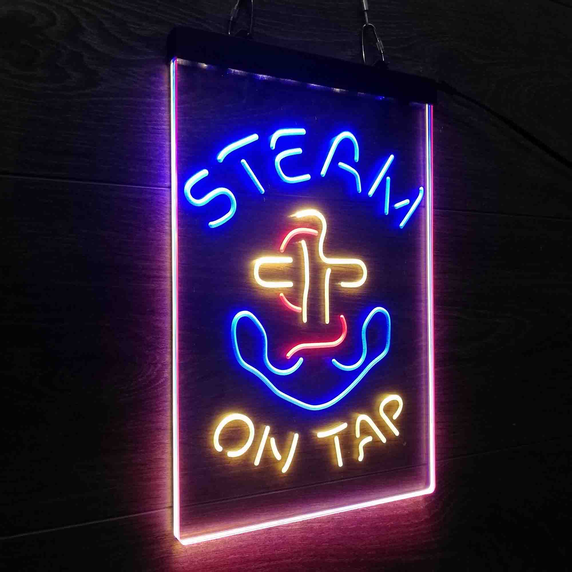 Anchor Steam Beer On Tap Bar Neon LED Sign 3 Colors