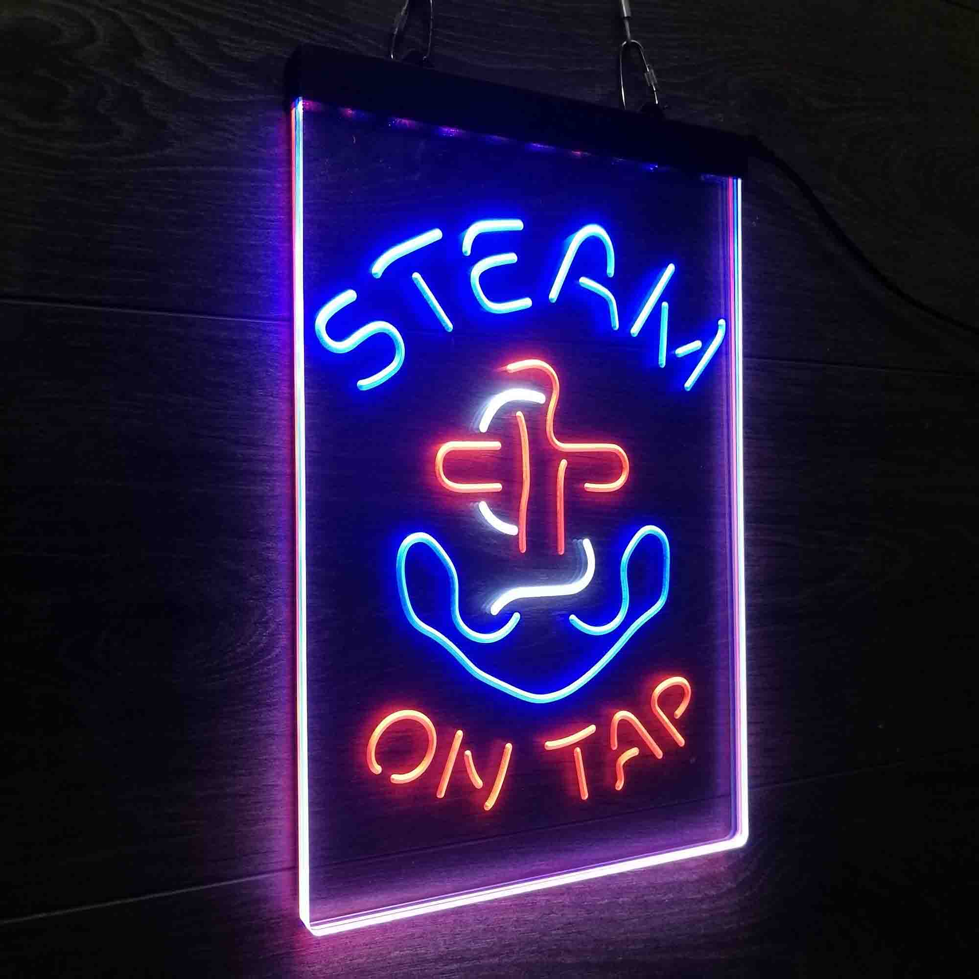 Anchor Steam Beer On Tap Bar Neon LED Sign 3 Colors