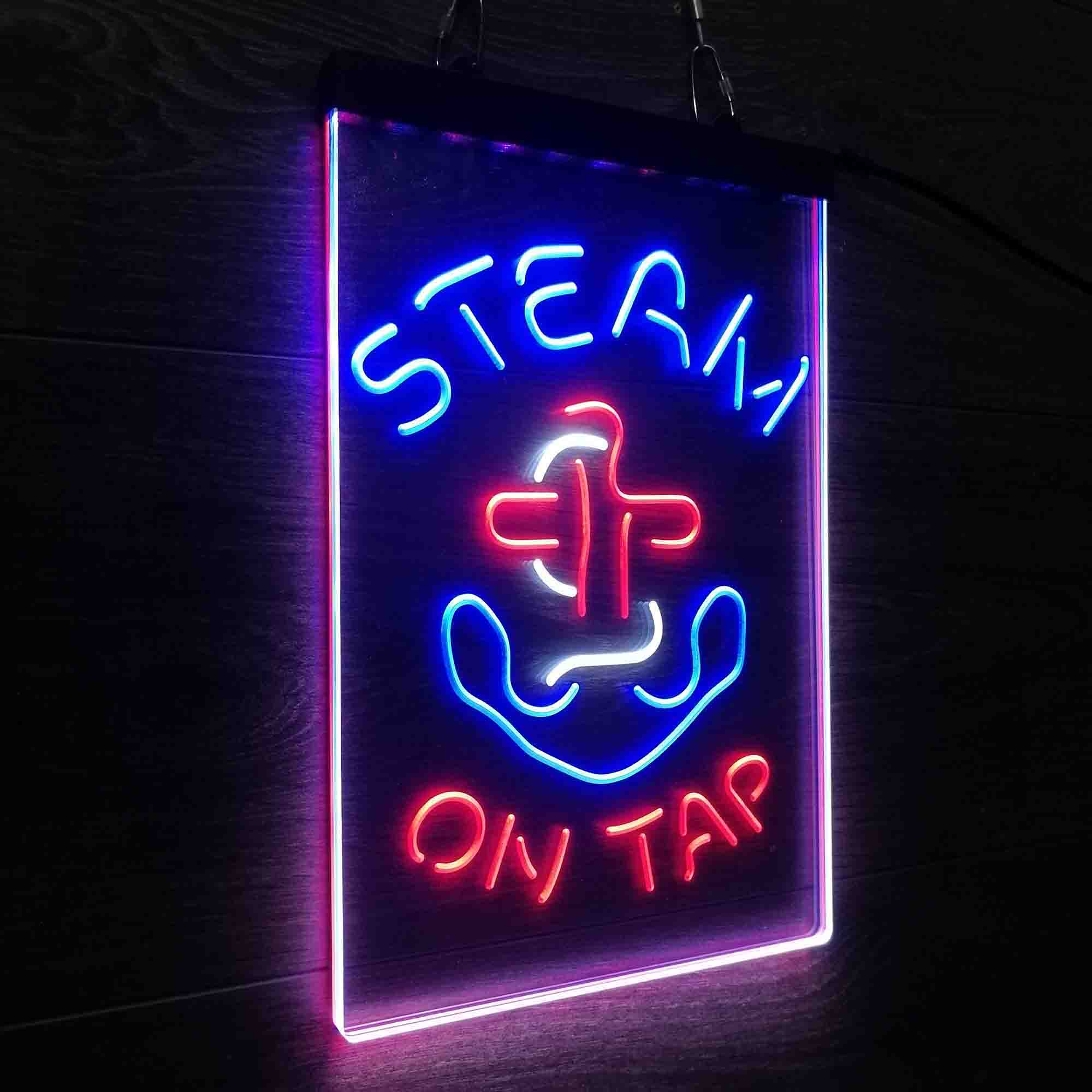 Anchor Steam Beer On Tap Bar Neon LED Sign 3 Colors