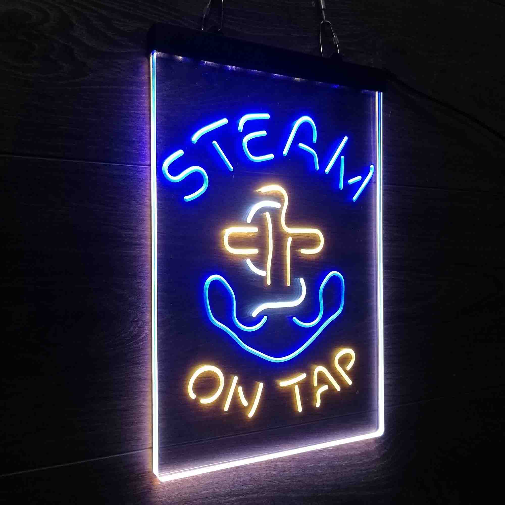 Anchor Steam Beer On Tap Bar Neon LED Sign 3 Colors