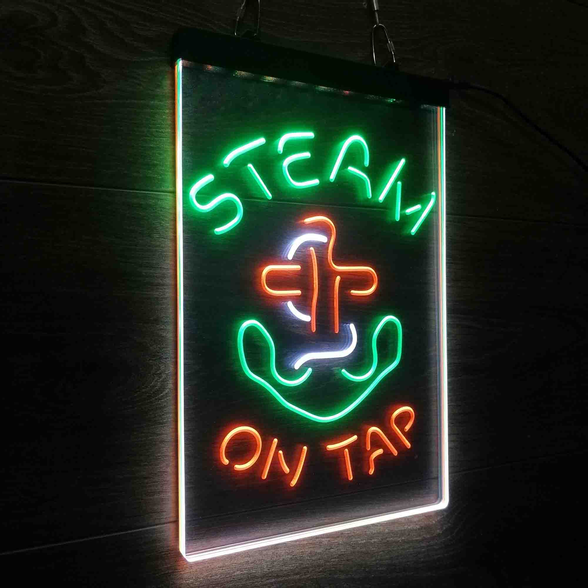 Anchor Steam Beer On Tap Bar Neon LED Sign 3 Colors