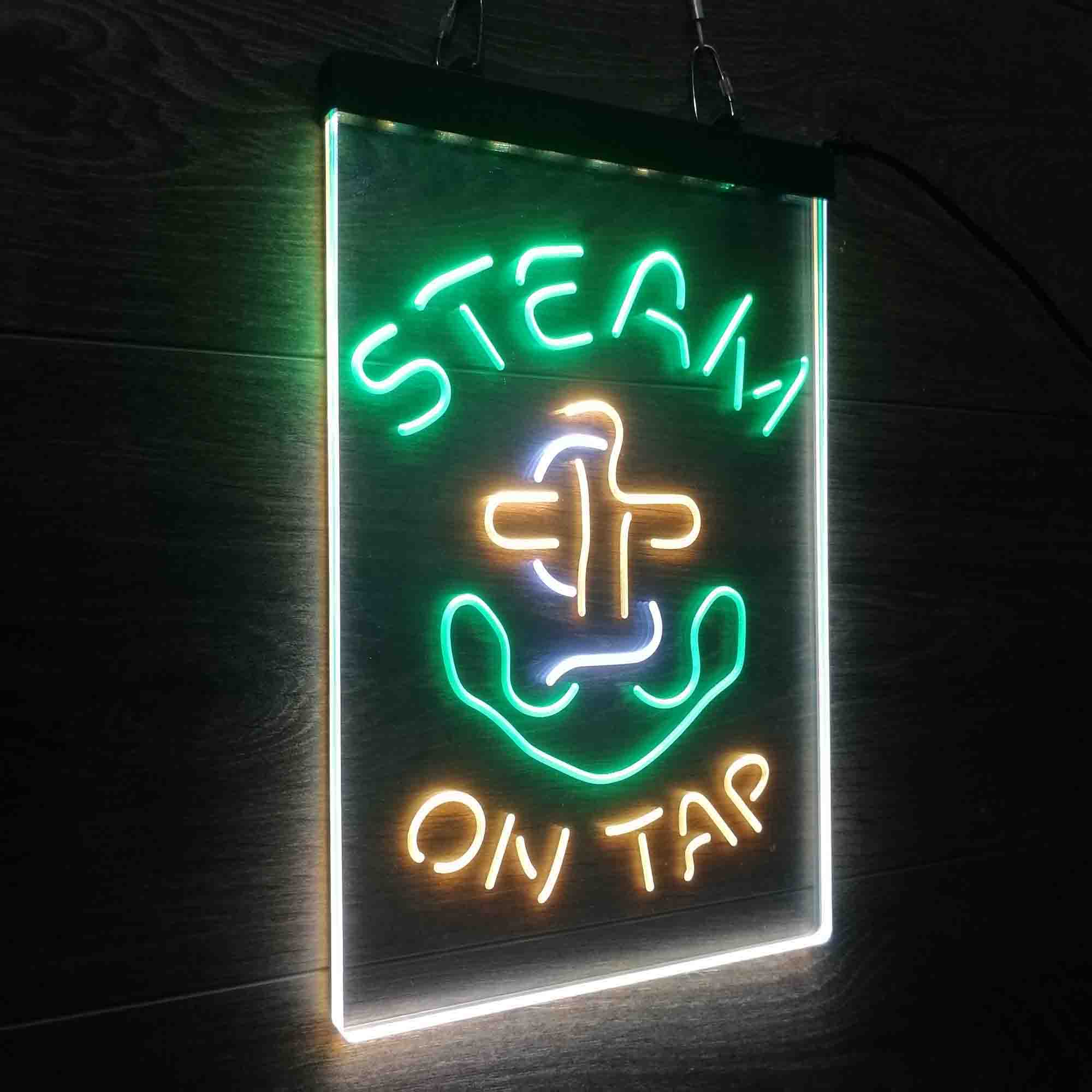 Anchor Steam Beer On Tap Bar Neon LED Sign 3 Colors