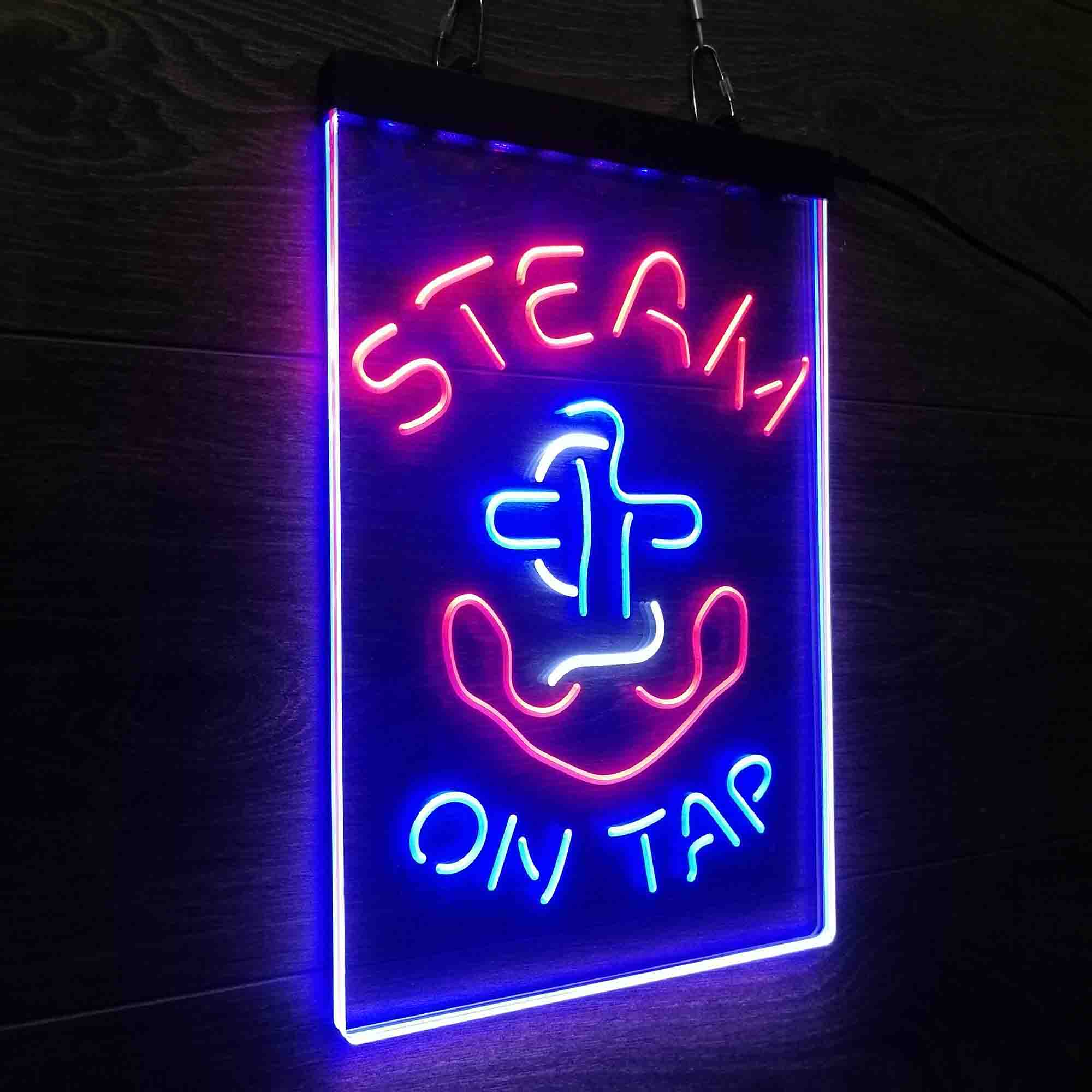 Anchor Steam Beer On Tap Bar Neon LED Sign 3 Colors