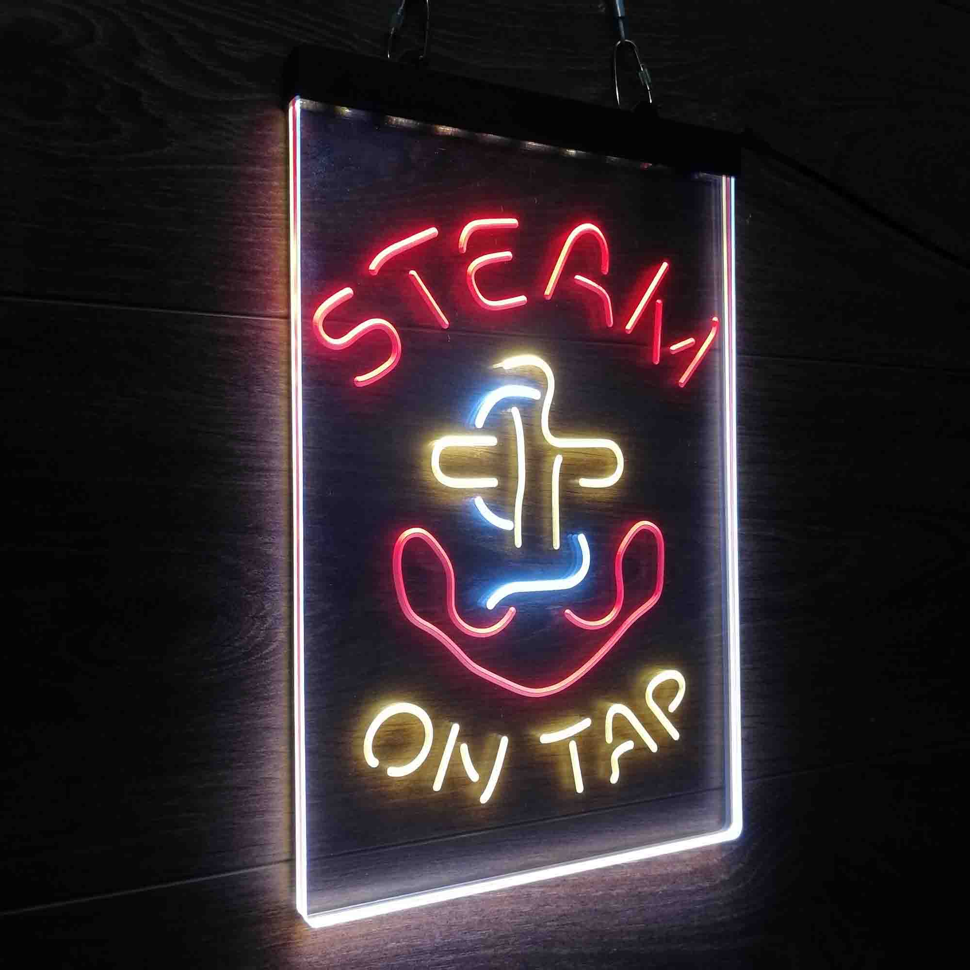 Anchor Steam Beer On Tap Bar Neon LED Sign 3 Colors