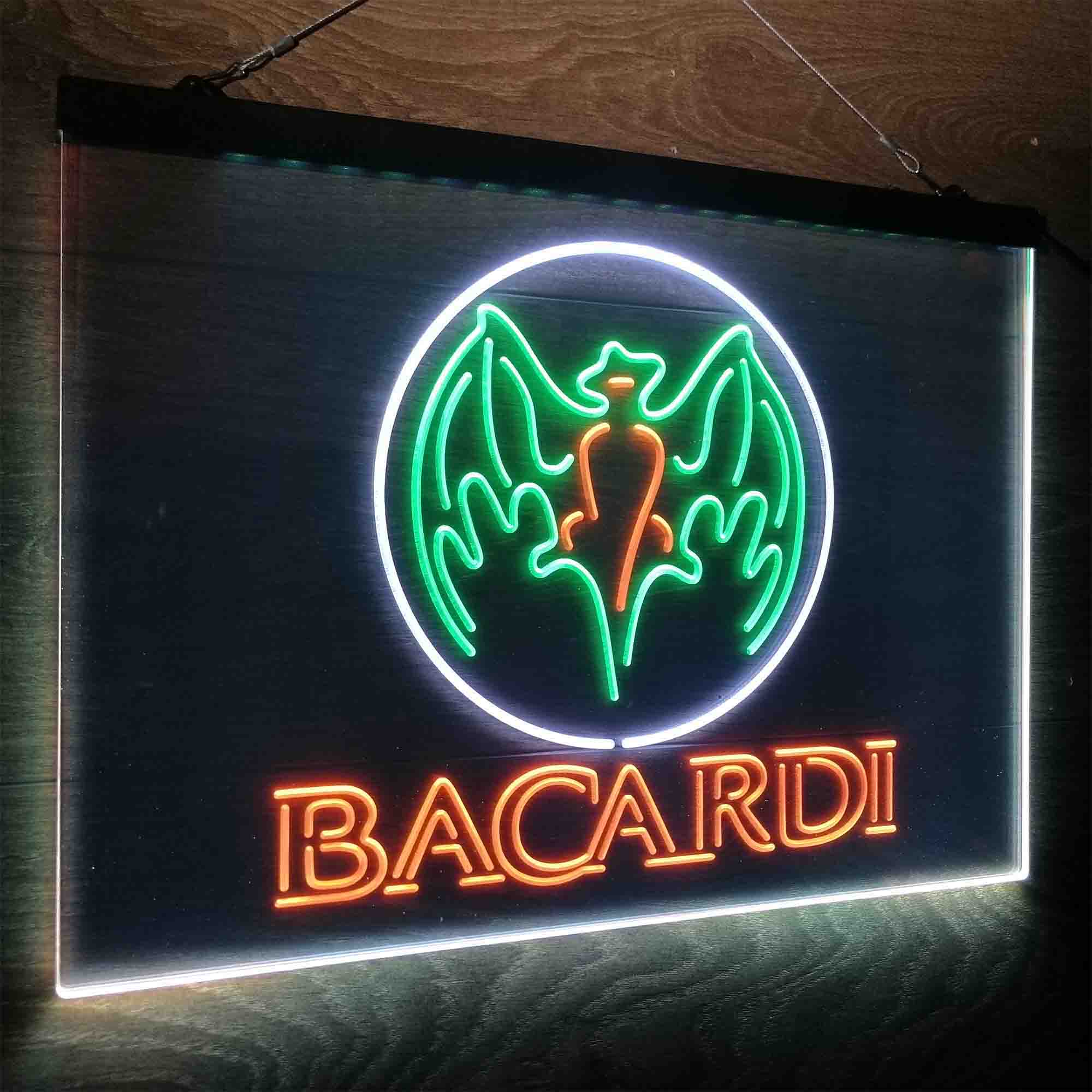 Bacardi Bat Man Cave Neon LED Sign 3 Colors