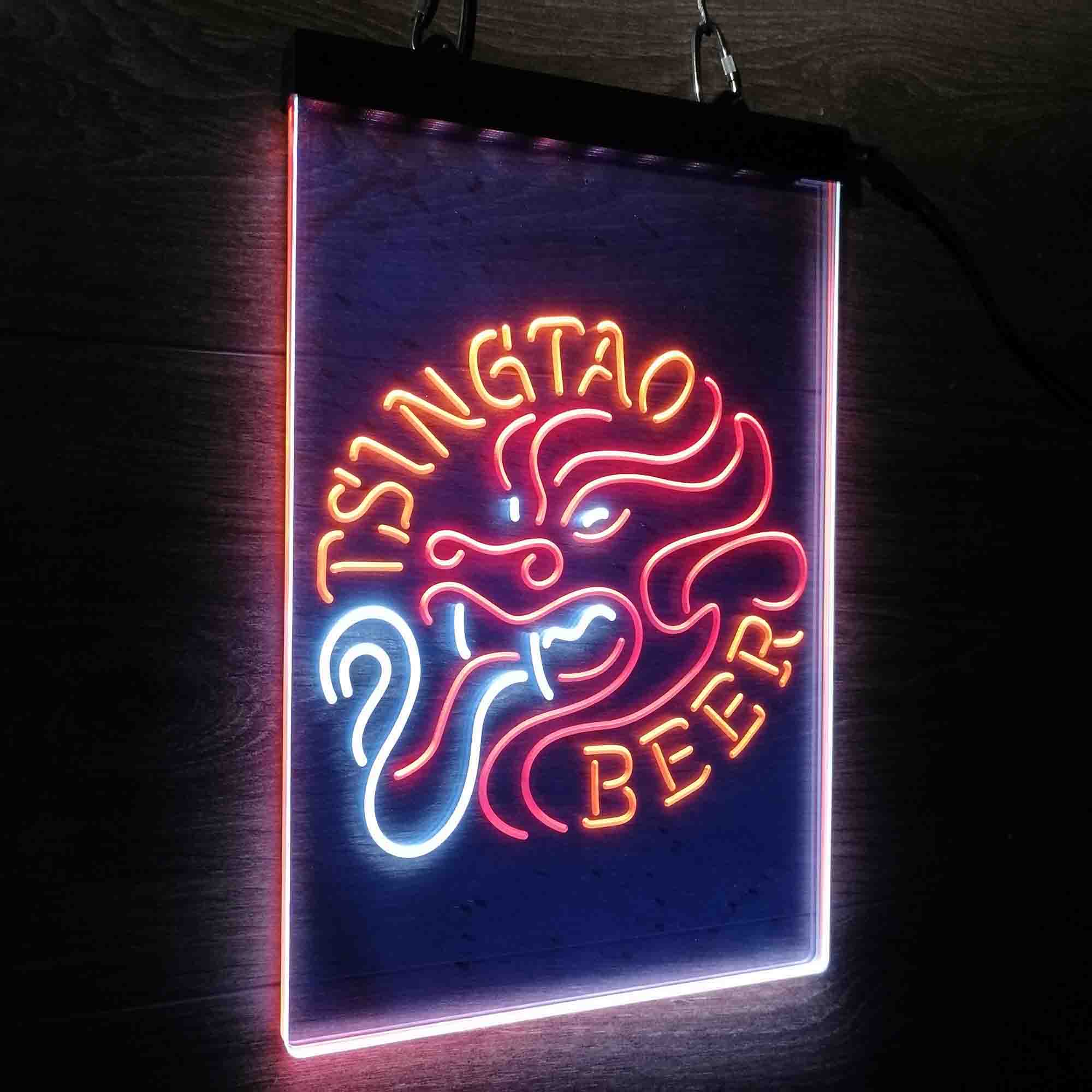 Tsingtao Beer Dragon Man Cave Neon LED Sign 3 Colors
