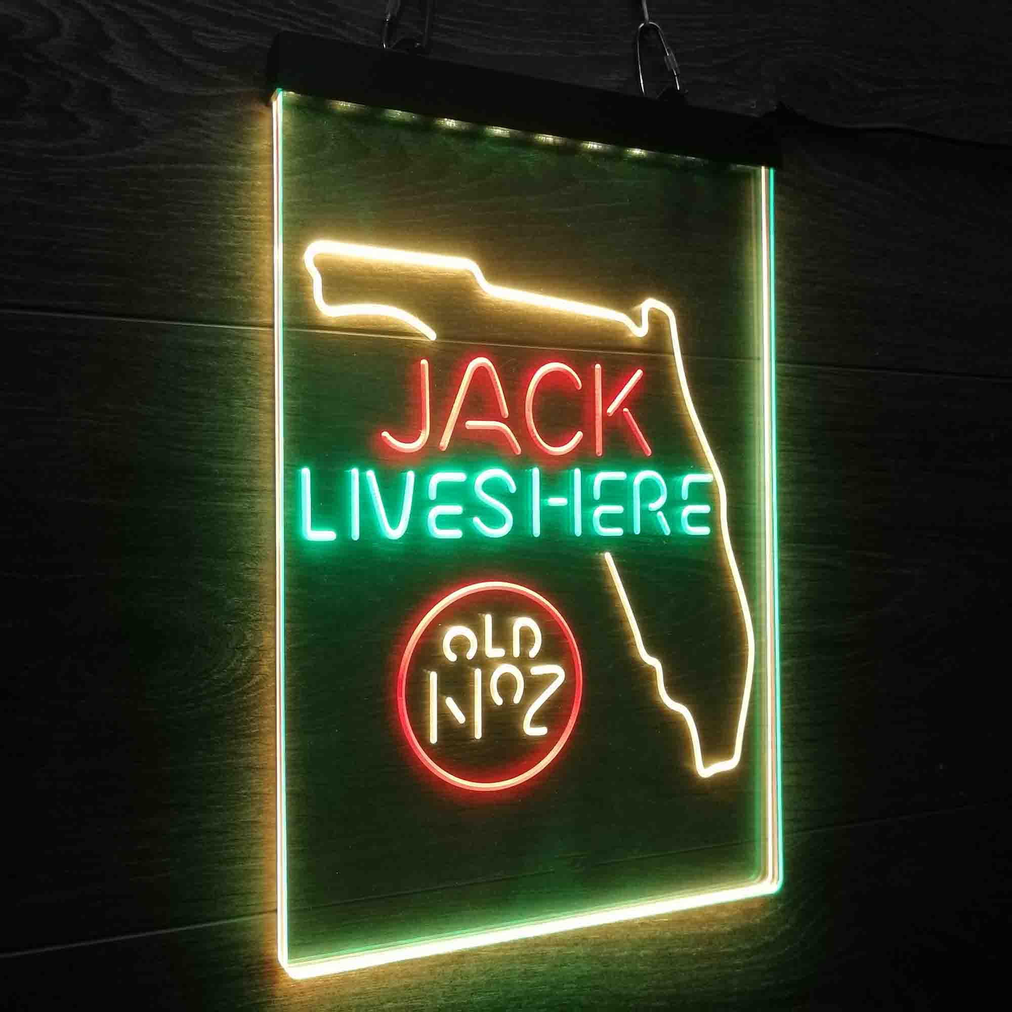 Florida Jack Lives Here Neon LED Sign 3 Colors