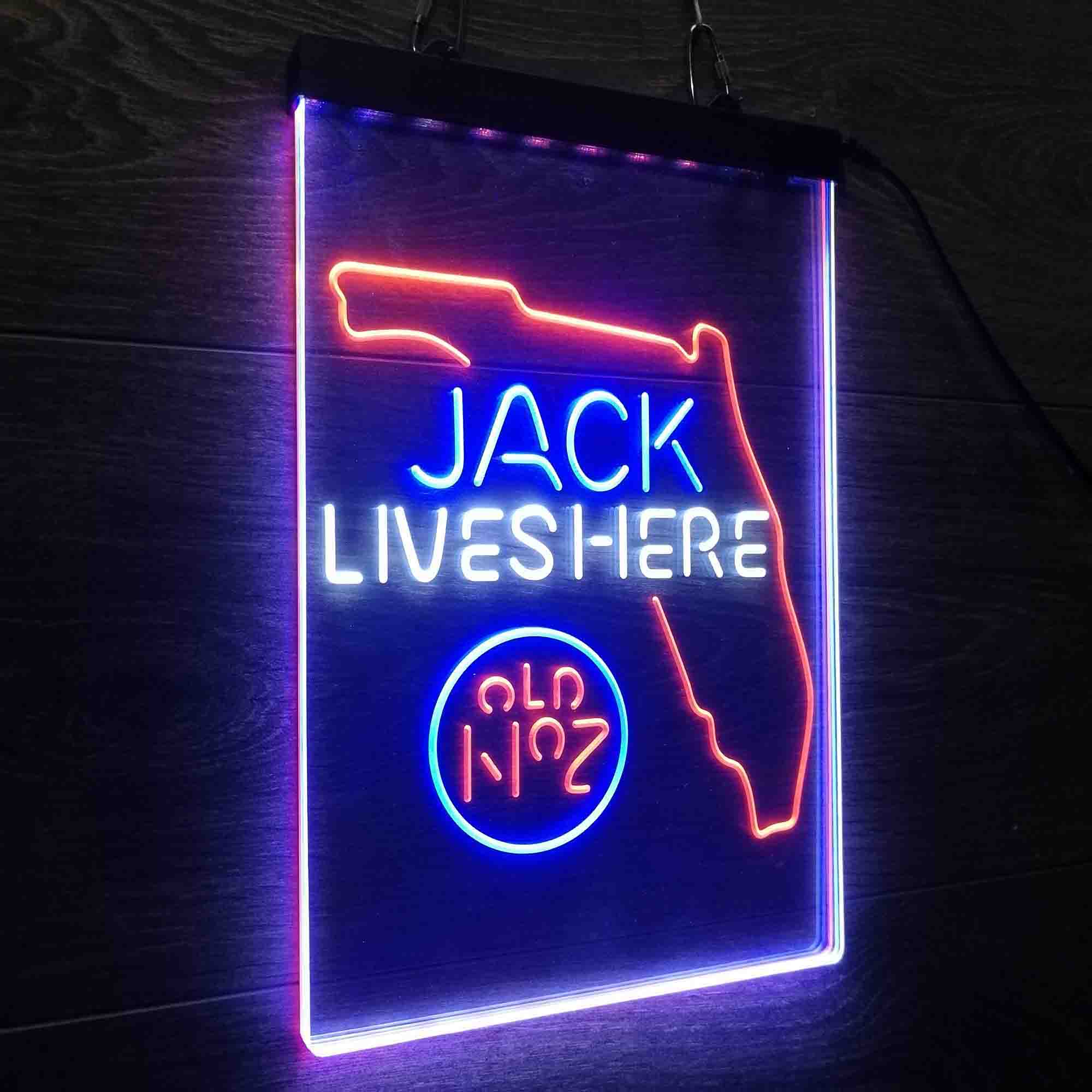 Florida Jack Lives Here Neon LED Sign 3 Colors