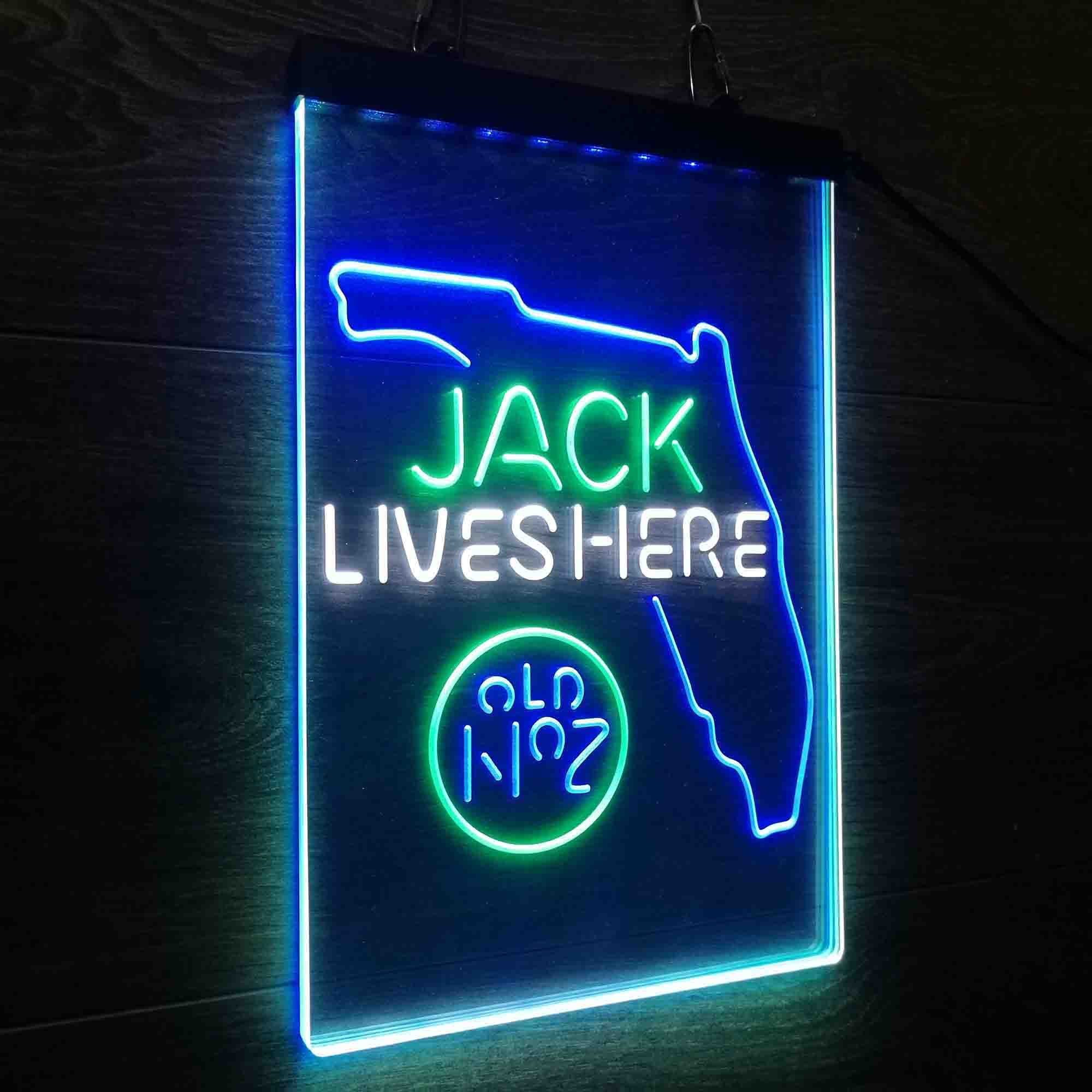 Florida Jack Lives Here Neon LED Sign 3 Colors