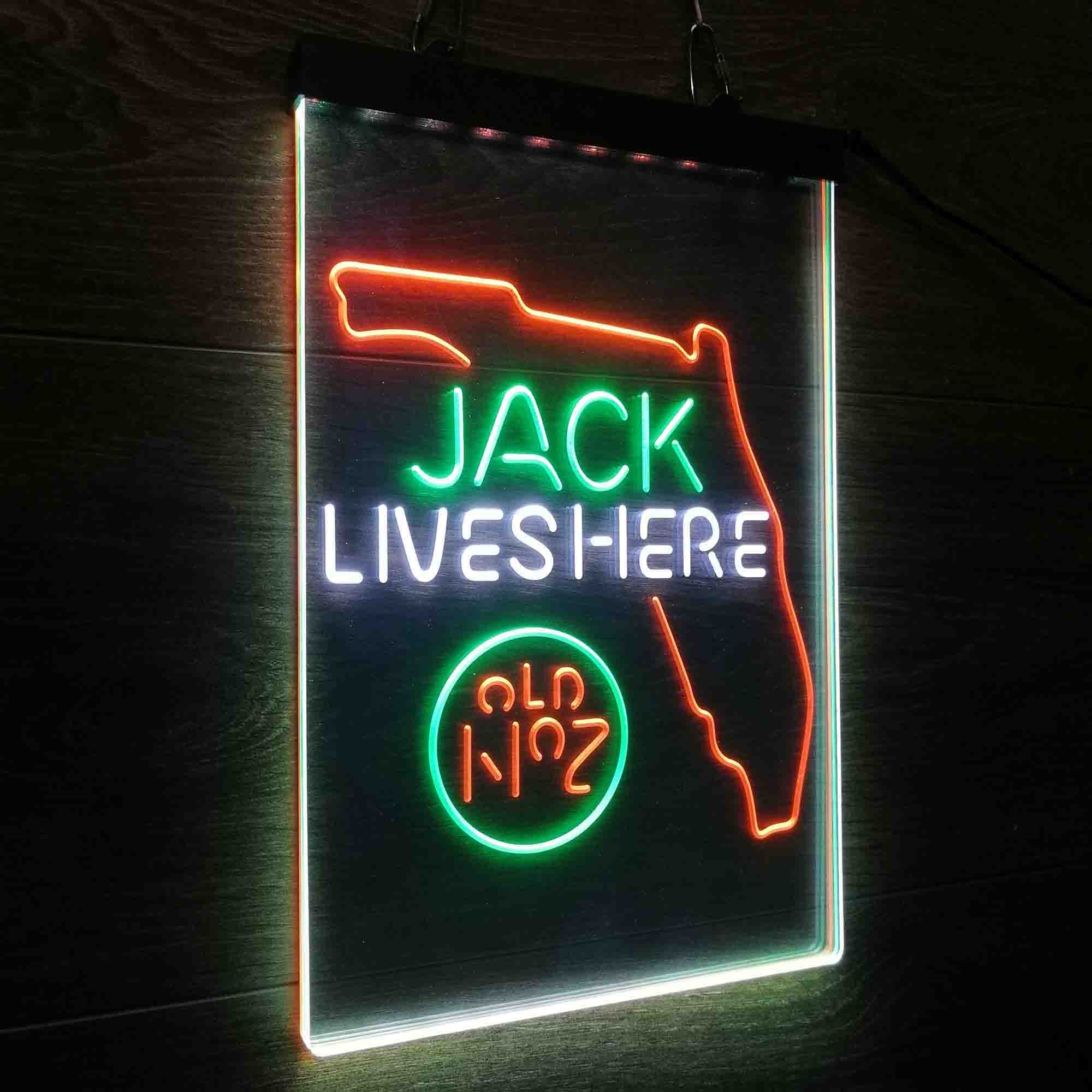 Florida Jack Lives Here Neon LED Sign 3 Colors