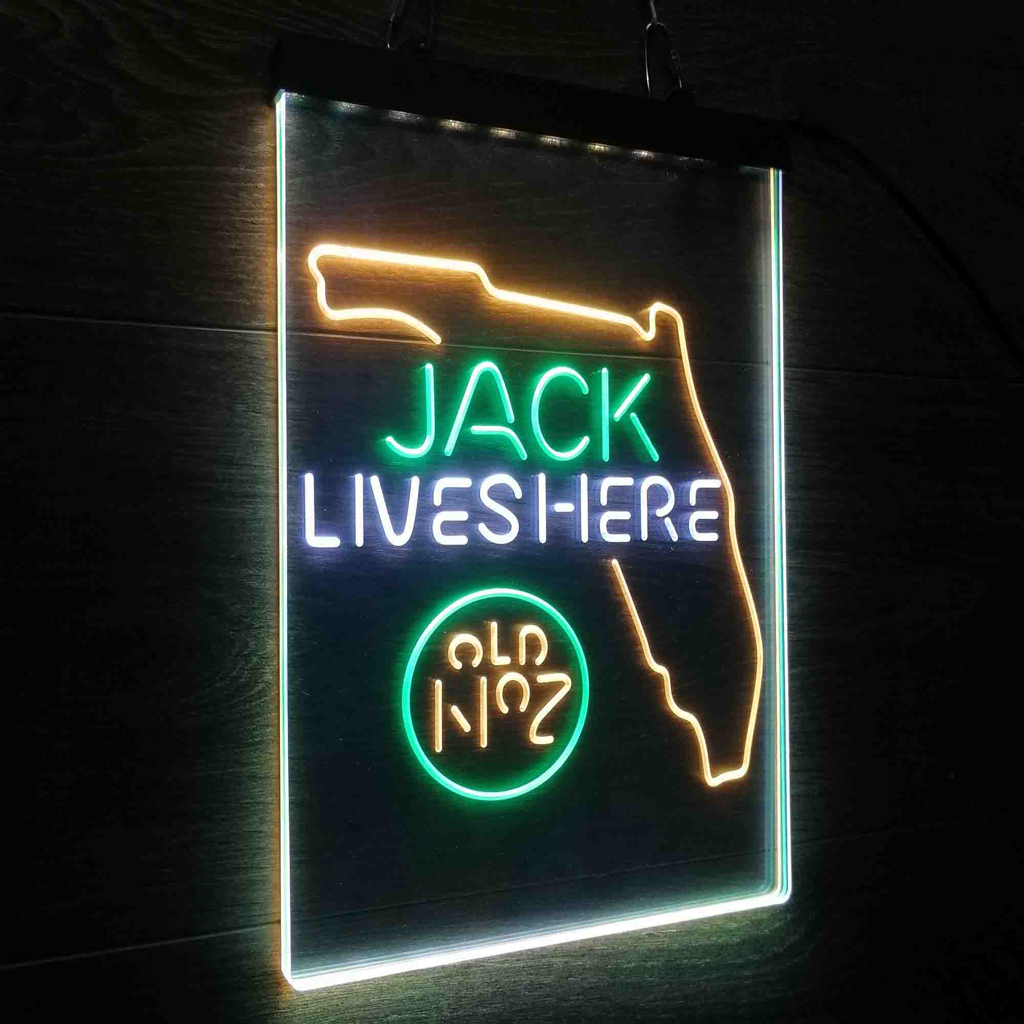 Florida Jack Lives Here Neon LED Sign 3 Colors