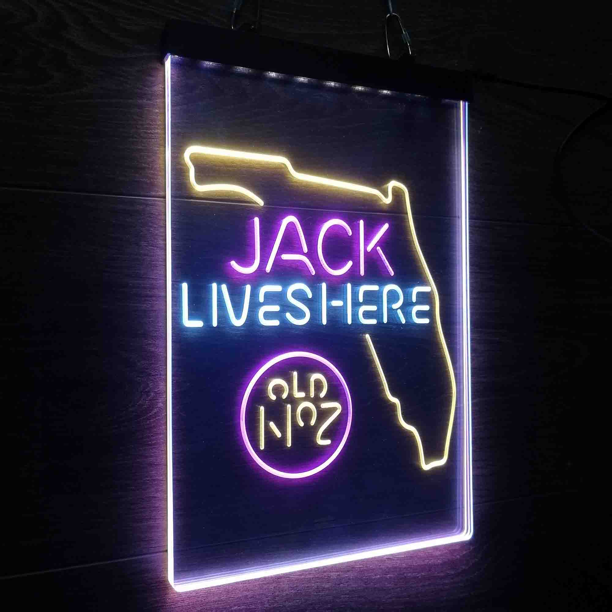 Florida Jack Lives Here Neon LED Sign 3 Colors